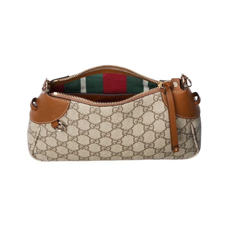 Gucci GUCCI GG Emblem Small Beige/Brown Shoulder Bag Size ONE SIZE - 4 Thumbnail