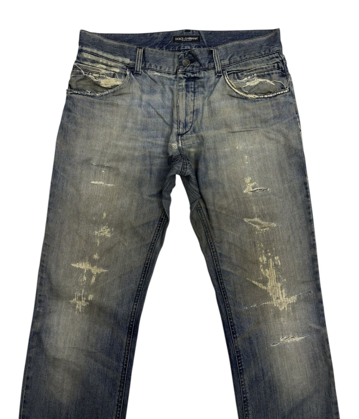 Dolce & Gabbana 🔥DOLCE & GABBANA THRASHED REPAIRED JEANS Size US 36 / EU 52 - 5 Thumbnail