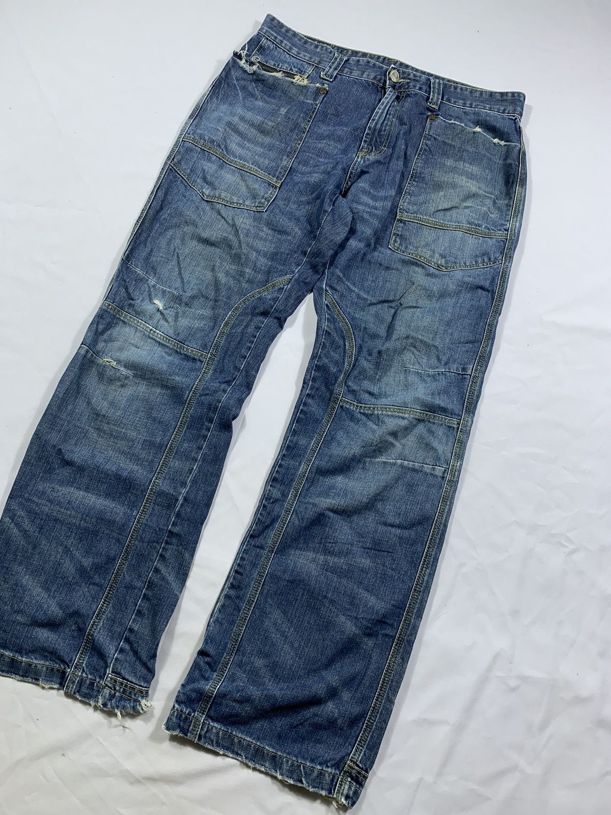 Tornado Mart Sick Distressed True Relegion Denim Jeans Size US 34 / EU 50 - 3 Thumbnail