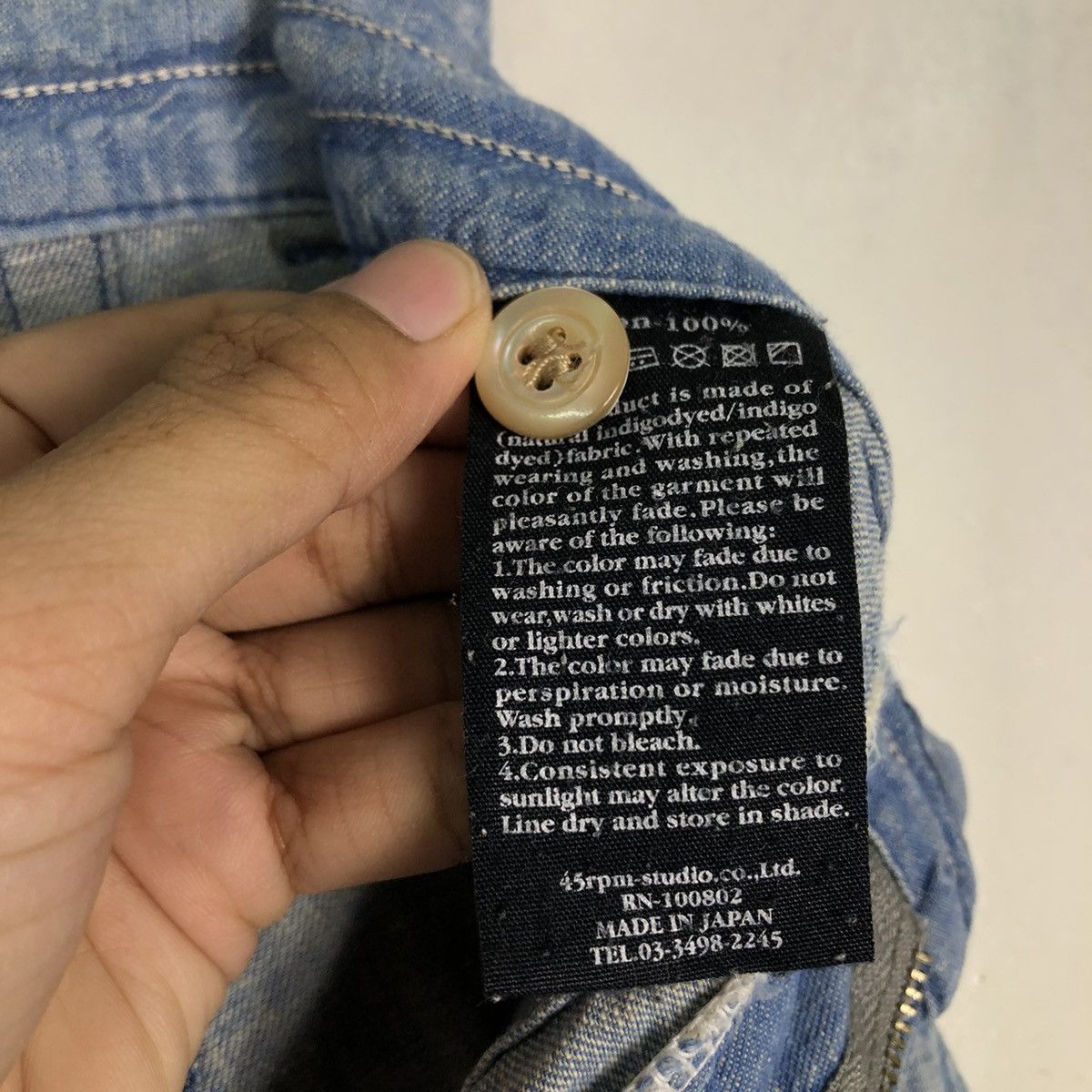 45rpm 🔥VINTAGE BAGGY LOOSE DENIM JEANS 45RPM JAPAN MADE Size US 28 / EU 44 - 16 Thumbnail