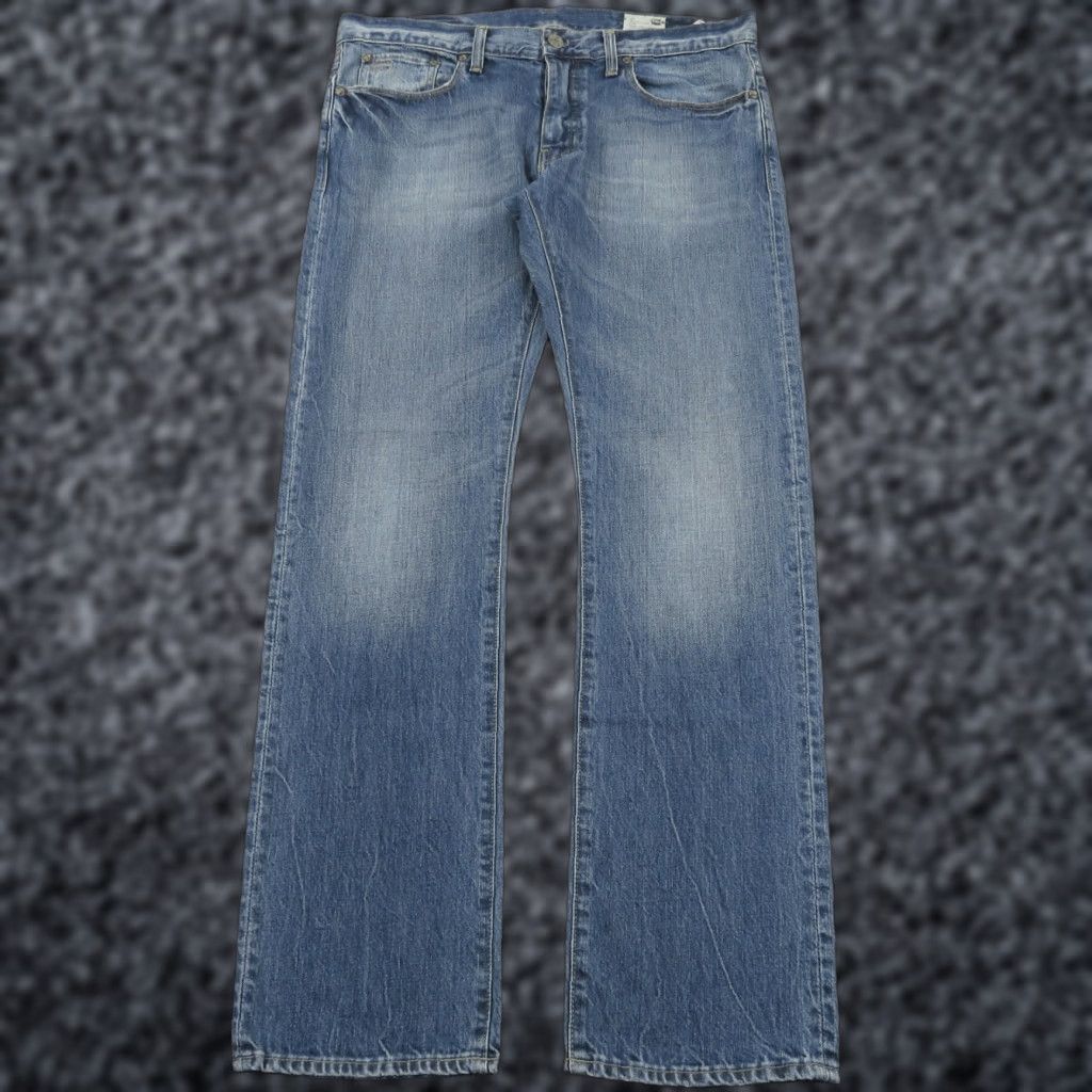 G-Star G Star Raw Jeans Mens 36x32 3301 Slim Light Washout Fades Denim Button Fly Jeans 5-Pocket Design Size US 36 / EU 52 - 1 Thumbnail