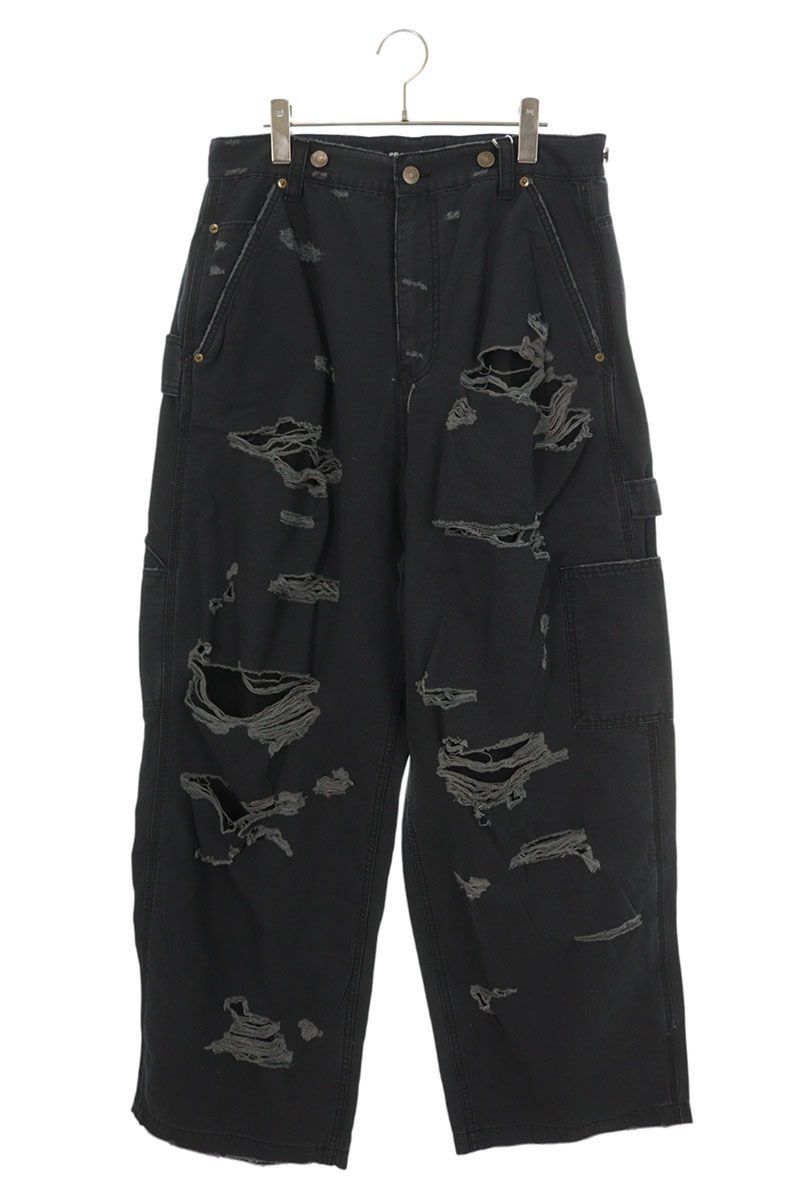 PROJECT G/R BLACK DISTRESSED PATCH WORK PANTS SIZE L | Grailed