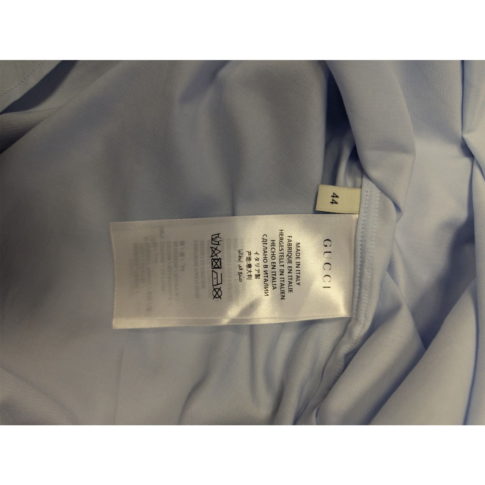 Gucci o1rshd1 Oxford Over Shirt Button up shirt in Baby Blue Size US XL / EU 56 / 4 - 17 Thumbnail