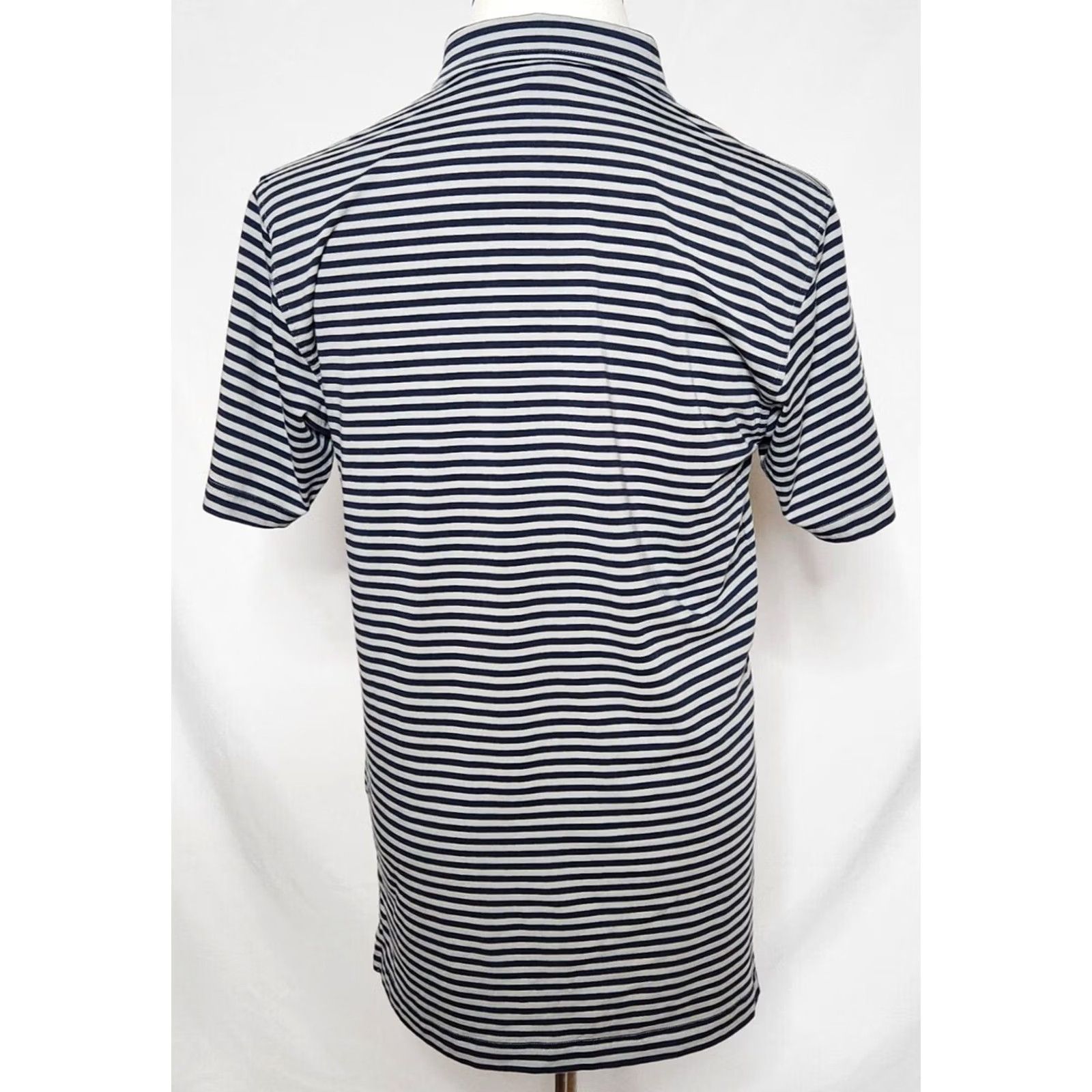 Vintage Dunning Golf Polo Shirt Short Sleeve Striped Blue Gray Cotton Blend M Mens Size US M / EU 48-50 / 2 - 3 Thumbnail