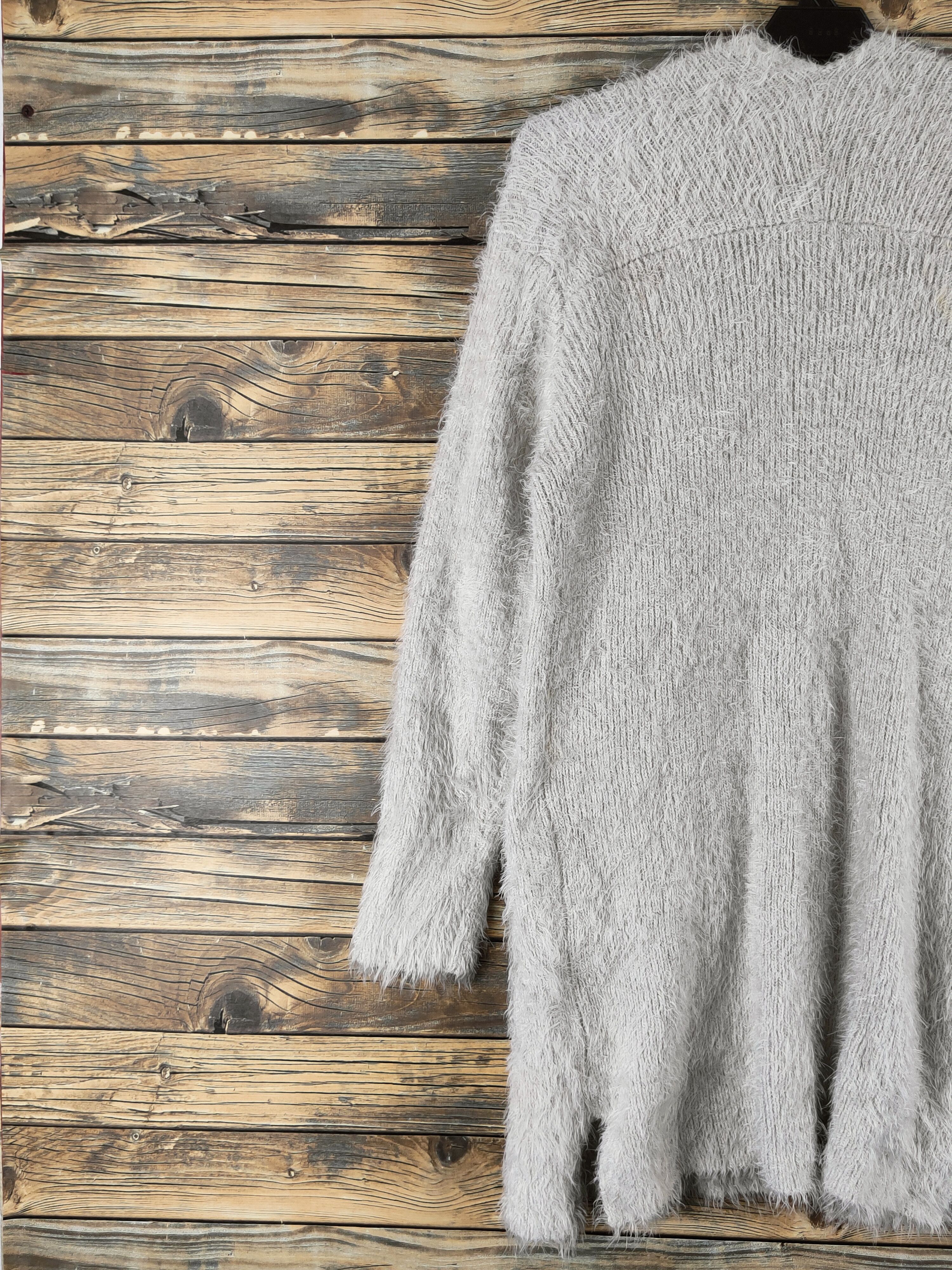 Japanese Brand DL Bou Jeloud Gray Fur Mohair Knitwear Cardigans #46-447 Size S / US 4 / IT 40 - 8 Thumbnail