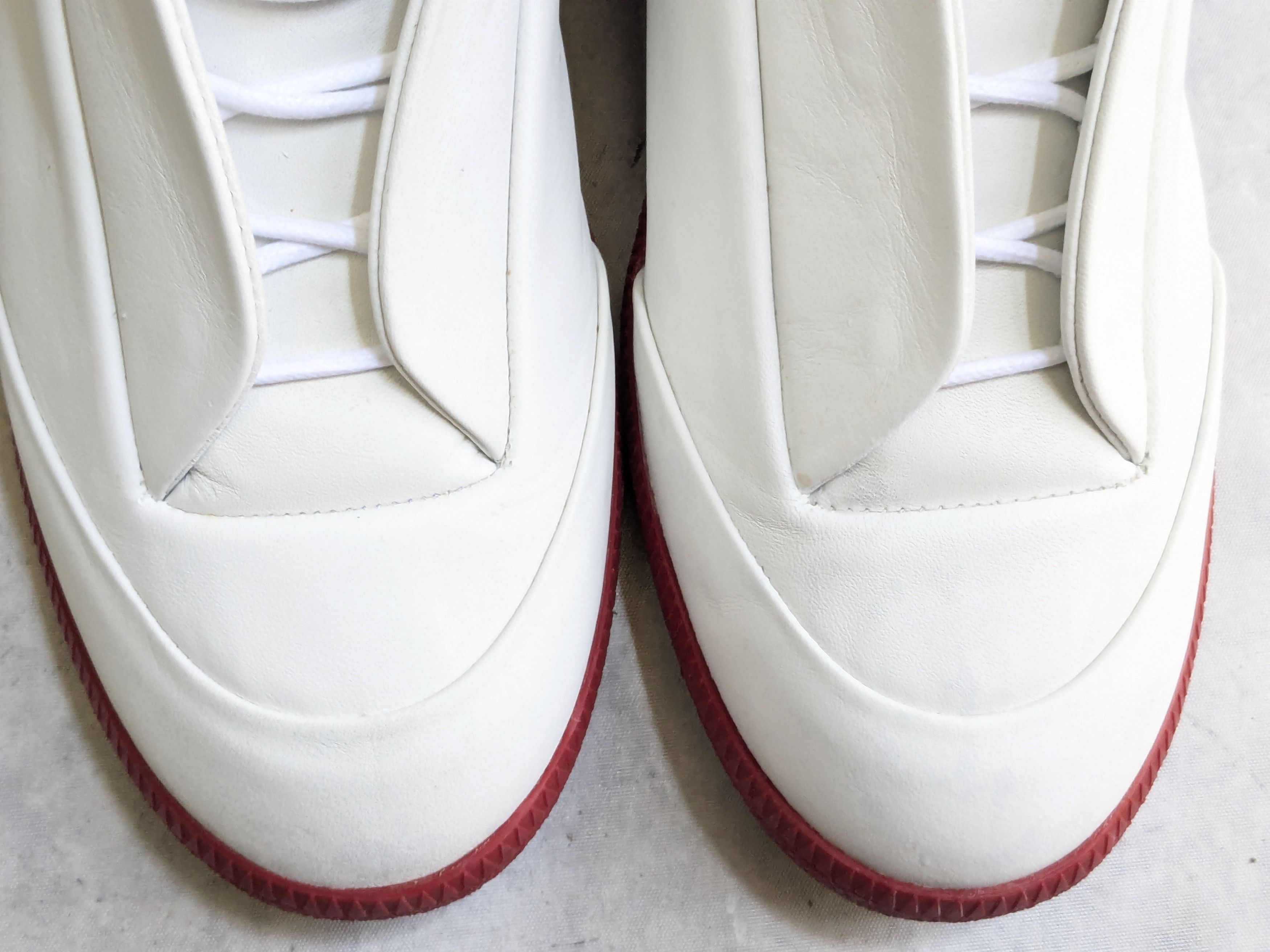 Maison Margiela Maison Margiela Future White Red 11 44 High Tops Leather Size US 11 / EU 44 - 2 Thumbnail