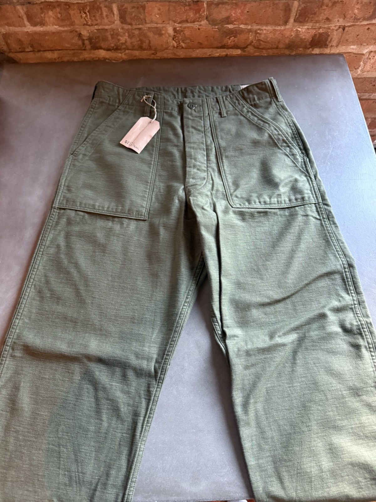 OrSlow Vintage Fit Fatigue Pants - Dark Olive - Size 2