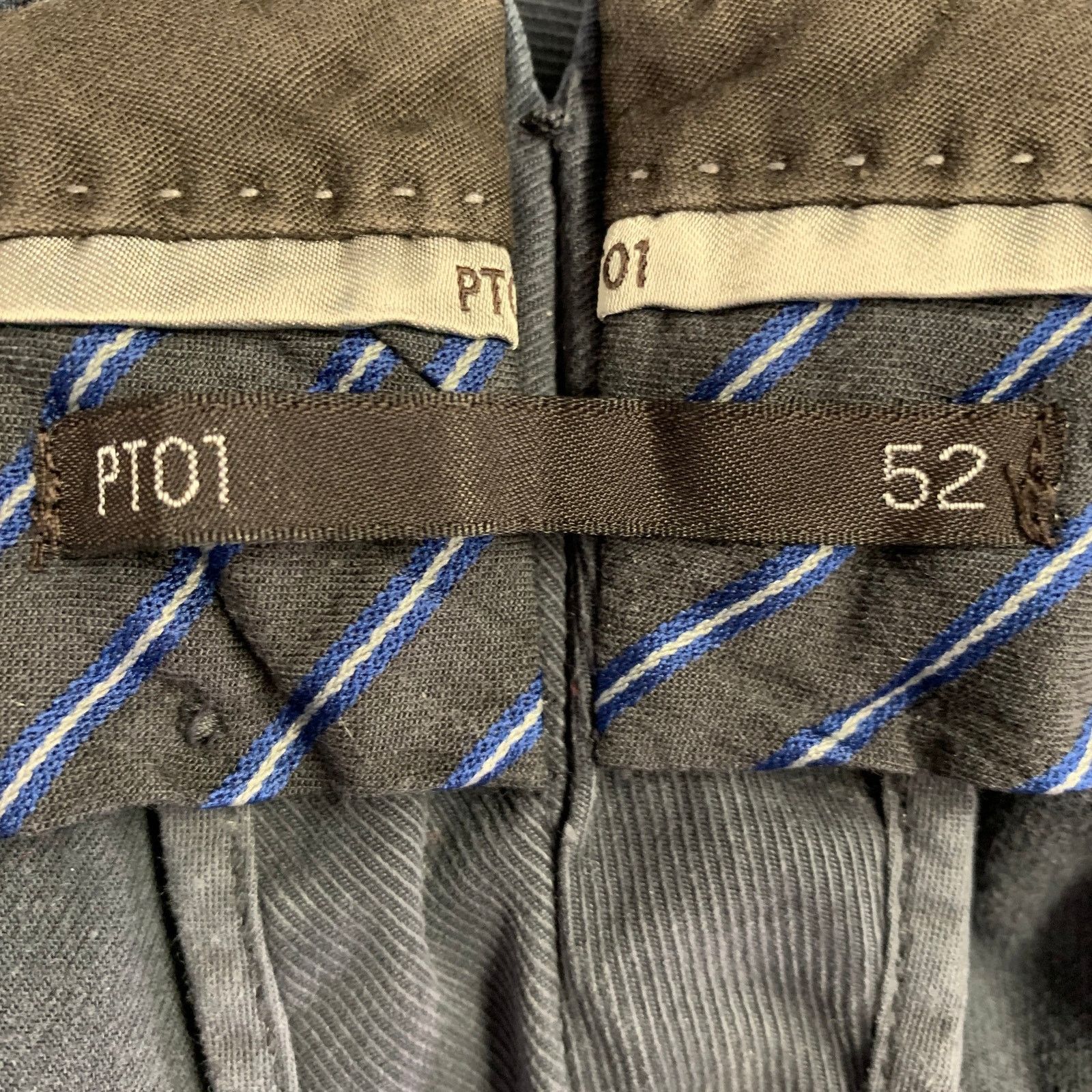 Other PT01 Size 36 Blue Grey Cotton Blend Chino Casual Pants Size US 36 / EU 52 - 5 Thumbnail