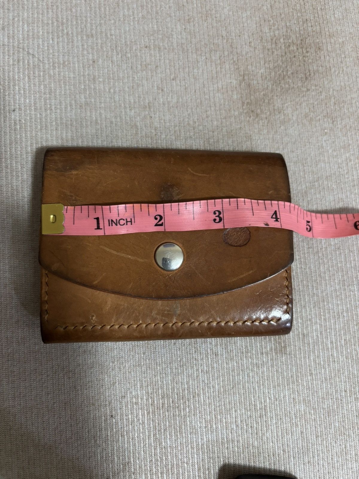 Handmade VINTAGE LEATHER WALLET HATO HASI BUTTON Size ONE SIZE - 8 Thumbnail