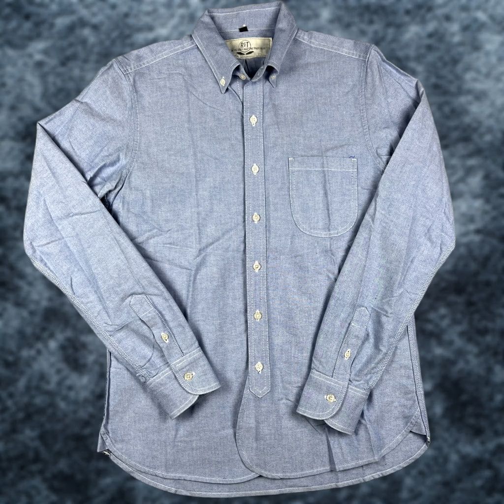 Rogue Territory Rogue Territory RGT Button-Up Shirt Long Sleeve Blue USA Made Oxford Mens Medium Regular Size US M / EU 48-50 / 2 - 1 Thumbnail