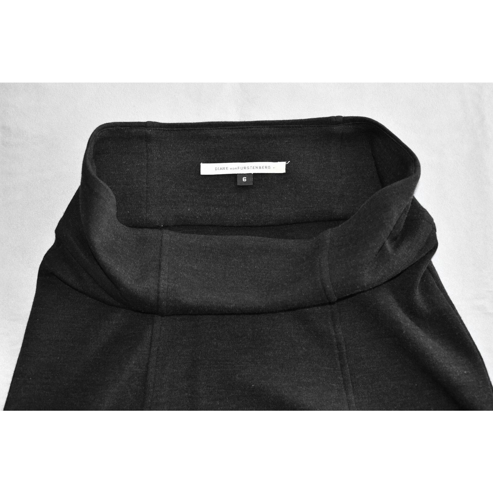 Diane von Furstenberg DIANE VON FURSTENBERG Charcoal Black Wool Knit Skirt Size 6 Size 28" / US 6 / IT 42 - 3 Thumbnail