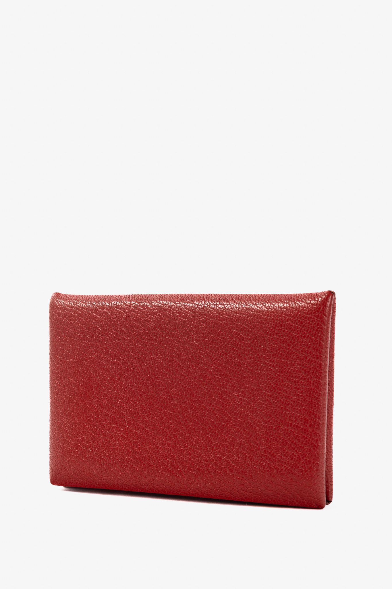 Hermes Hermes Calvi Vermillion Chevre Mysore Leather Card Holder Size ONE SIZE - 3 Thumbnail
