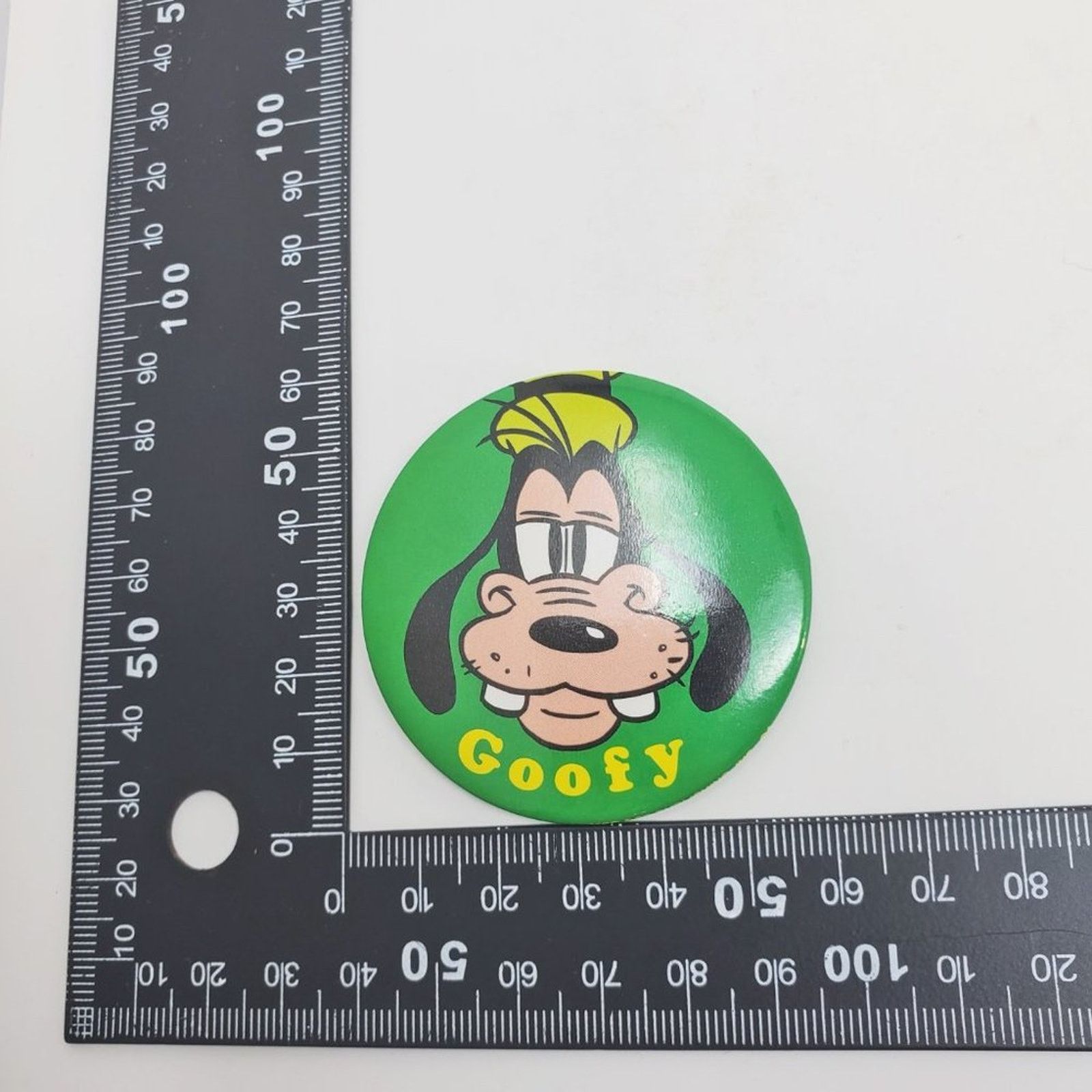 Disney Vintage 1980s Disney Goofy Green & Yellow Pinback Button Size ONE SIZE - 6 Thumbnail