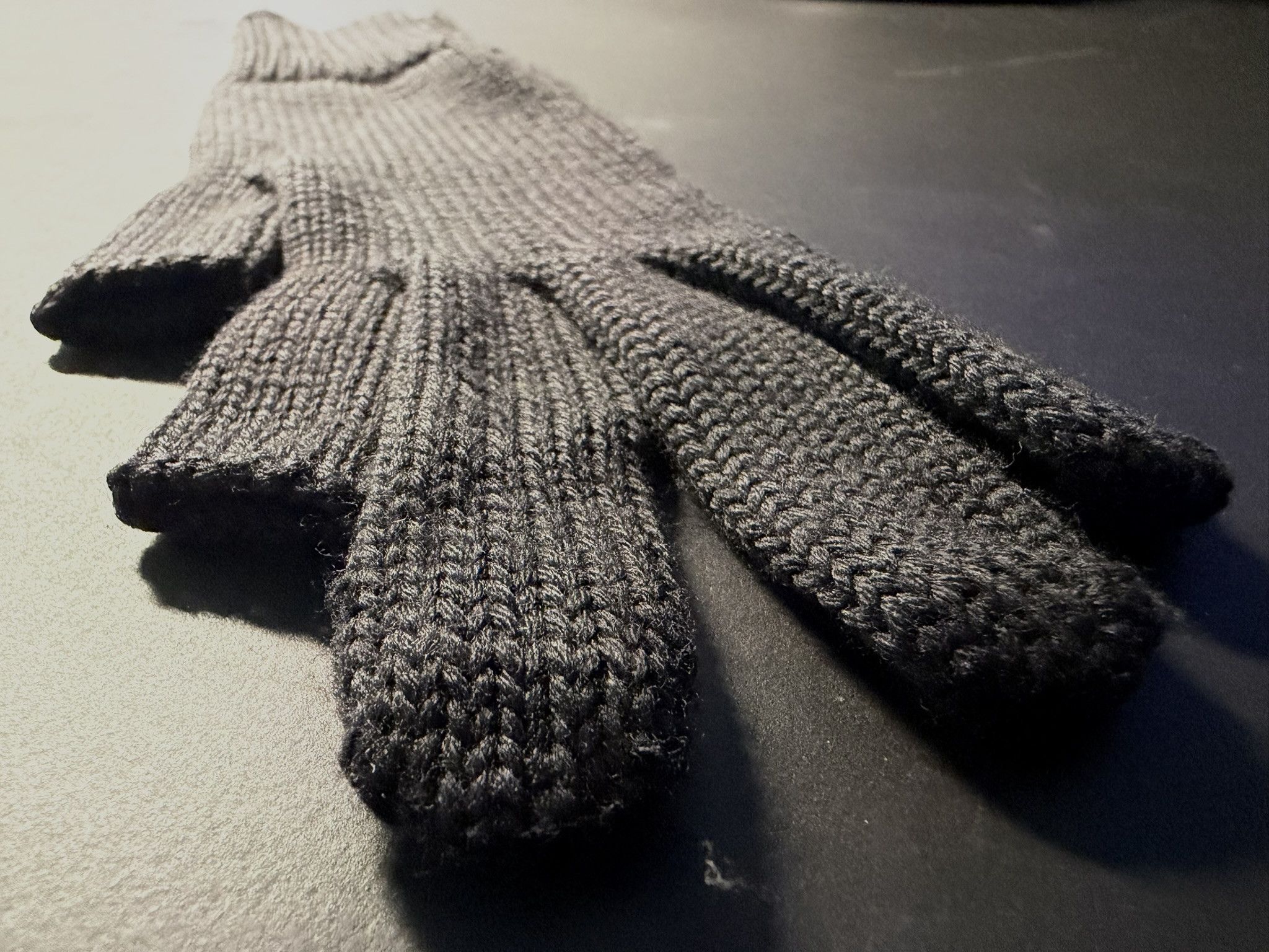 Rick Owens Rick Owens Wool Fingerless Knit Gloves Black OS Size ONE SIZE - 5 Thumbnail