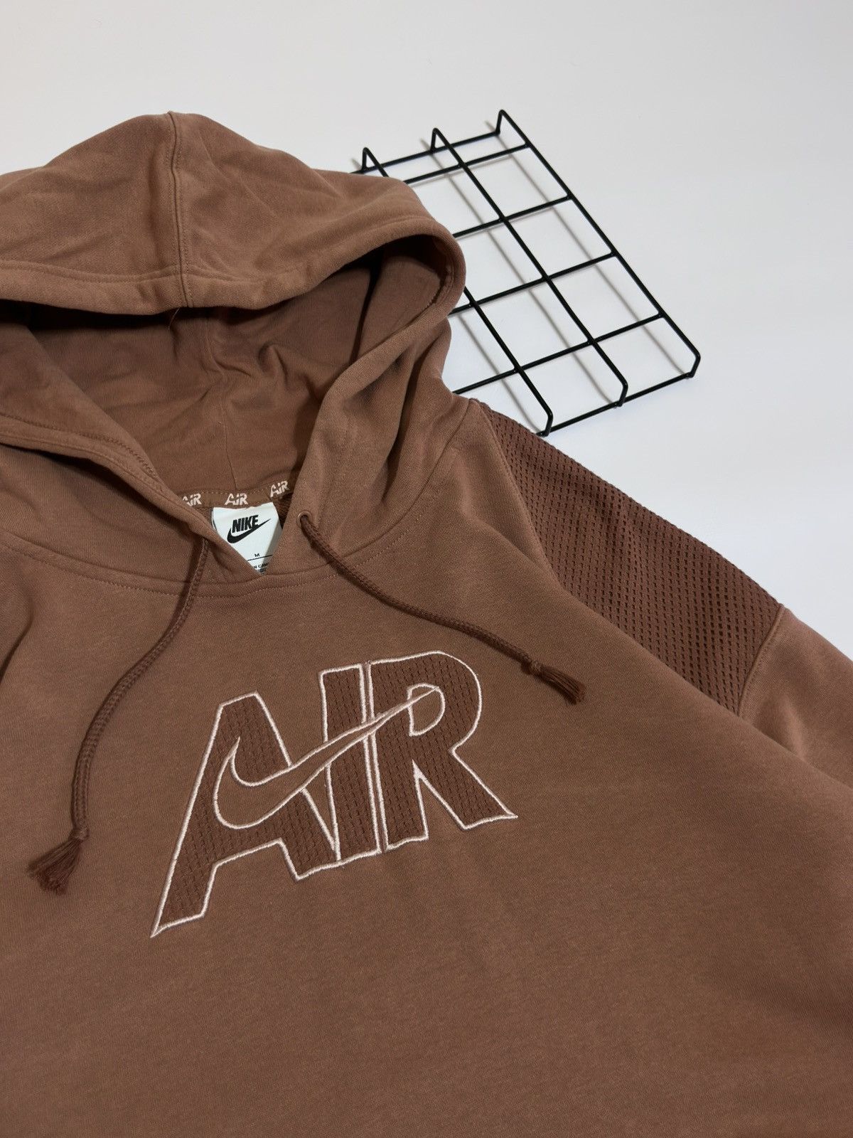 Nike Nike Air French Terry Mesh Panel Hoodie - Archaeo Brown Size US M / EU 48-50 / 2 - 2 Thumbnail