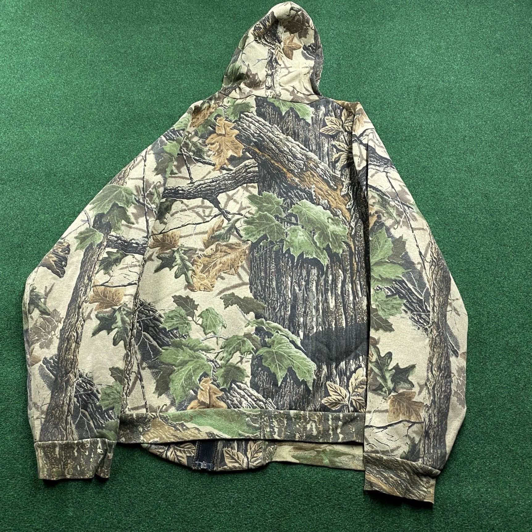 Realtree VINTAGE Realtree Camo Hoodie Mens 2XL Green WALLS Blizzard Pruf Sweatshirt USA Crew Zip Size US XXL / EU 58 / 5 - 3 Thumbnail