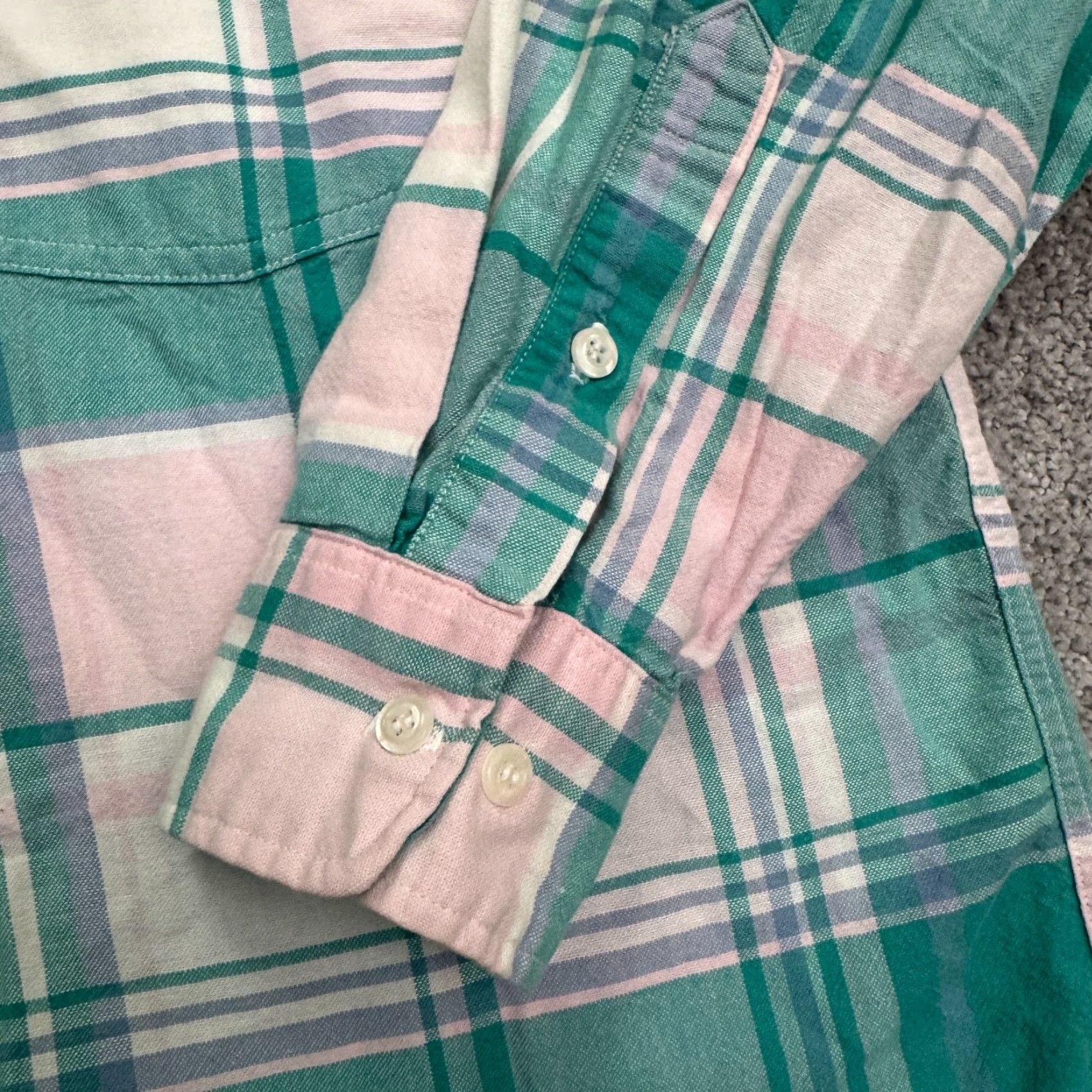 American Eagle Outfitters VINTAGE American Eagle Button Down Shirt Mens Medium Green Pink Plaid Cotton 90s Casual Size US M / EU 48-50 / 2 - 5 Thumbnail