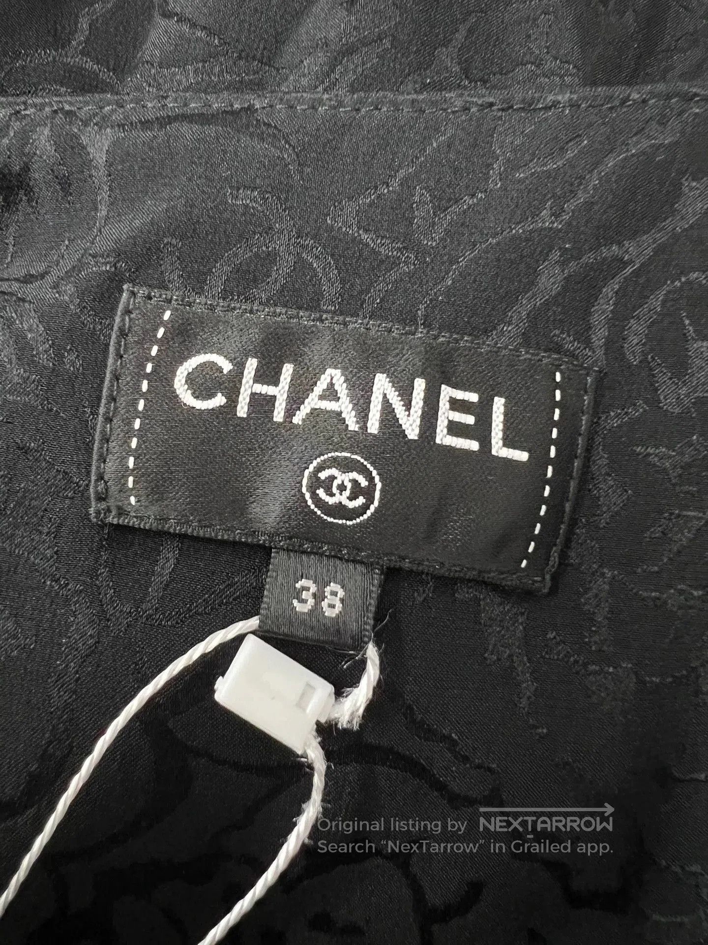 Chanel Chanel Black Silk CC Tiered Skirt. Size 28" / US 6 / IT 42 - 3 Thumbnail
