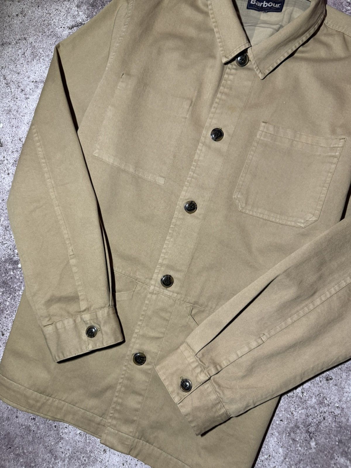 Barbour × Vintage Barbour Vintage Overshot Jacket Beige y2k Outdoor Streetwear Size US XL / EU 56 / 4 - 2 Thumbnail