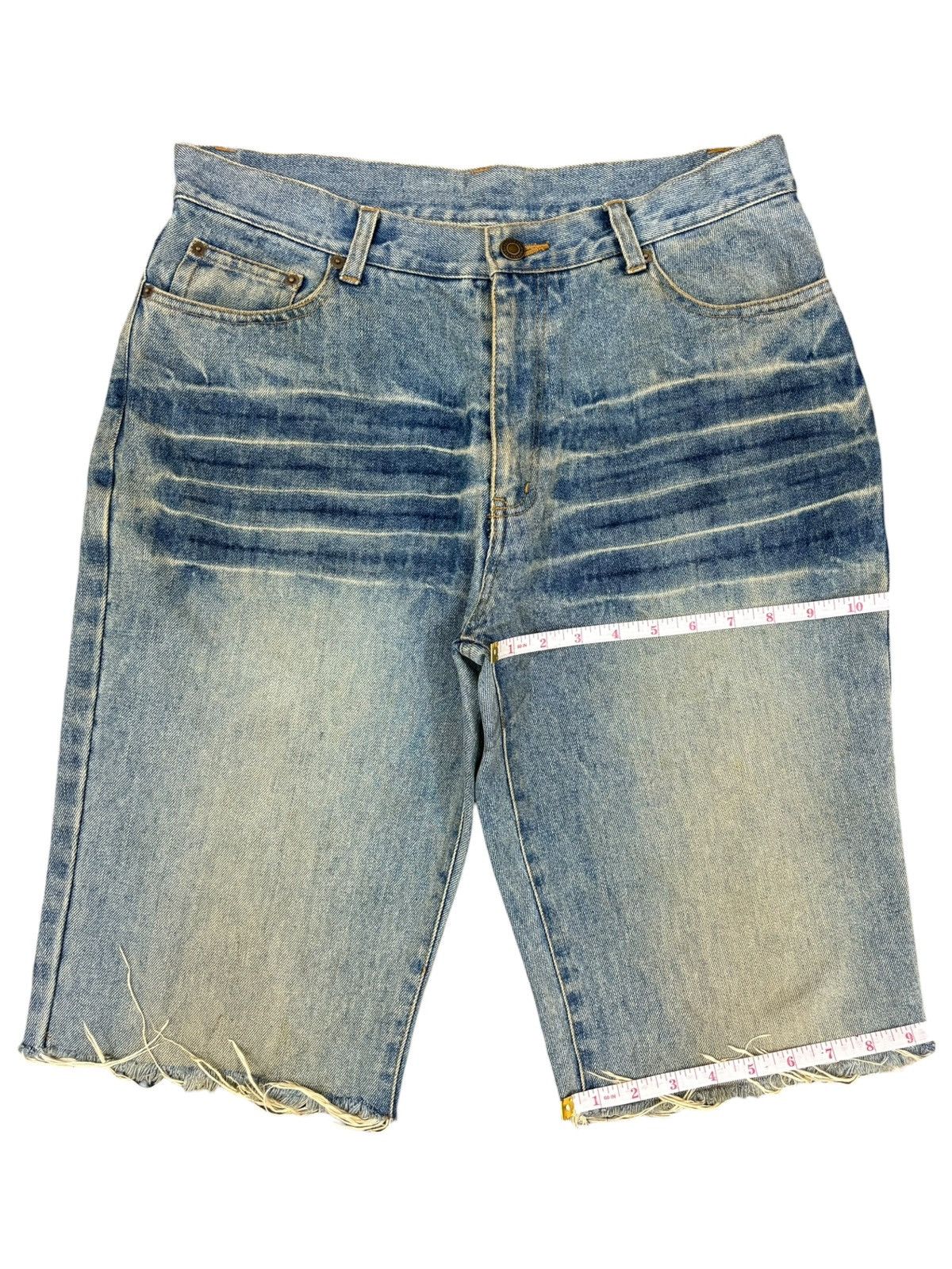 Japanese Brand Vintage Japanese Mud Wash Distress Loose Jean Shorts Jorts Size US 32 / EU 48 - 12 Thumbnail