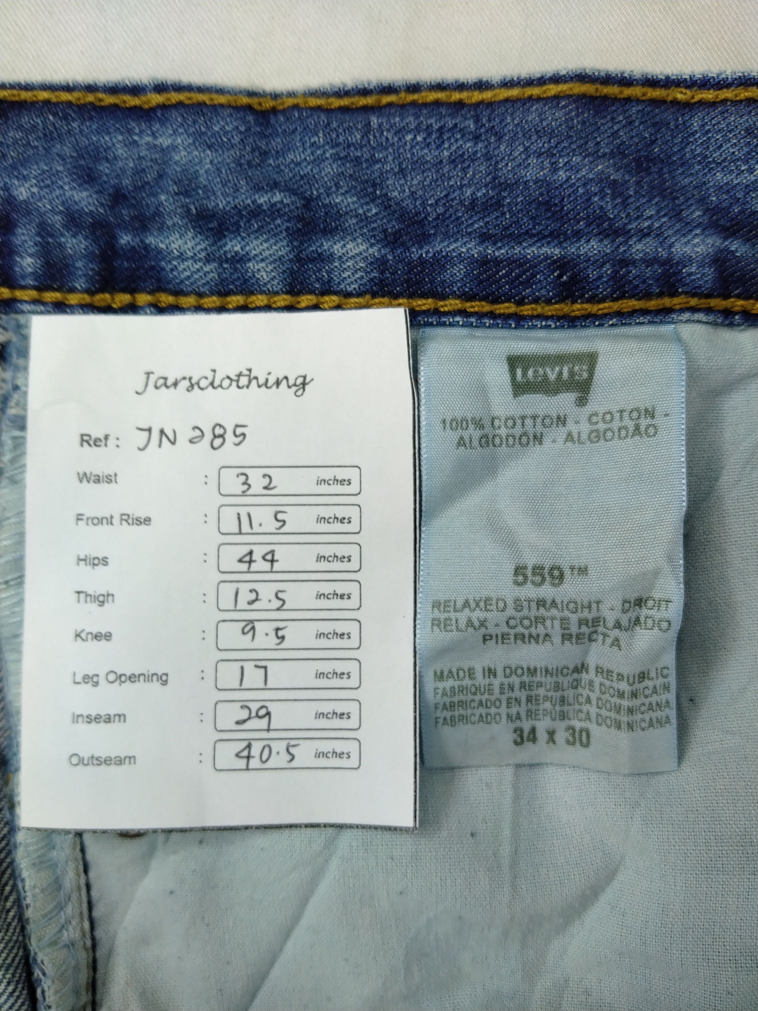 Levi's Blue Relaxed Straight Vintage Levi's 559 Denim JN285 Size US 32 / EU 48 - 12 Thumbnail