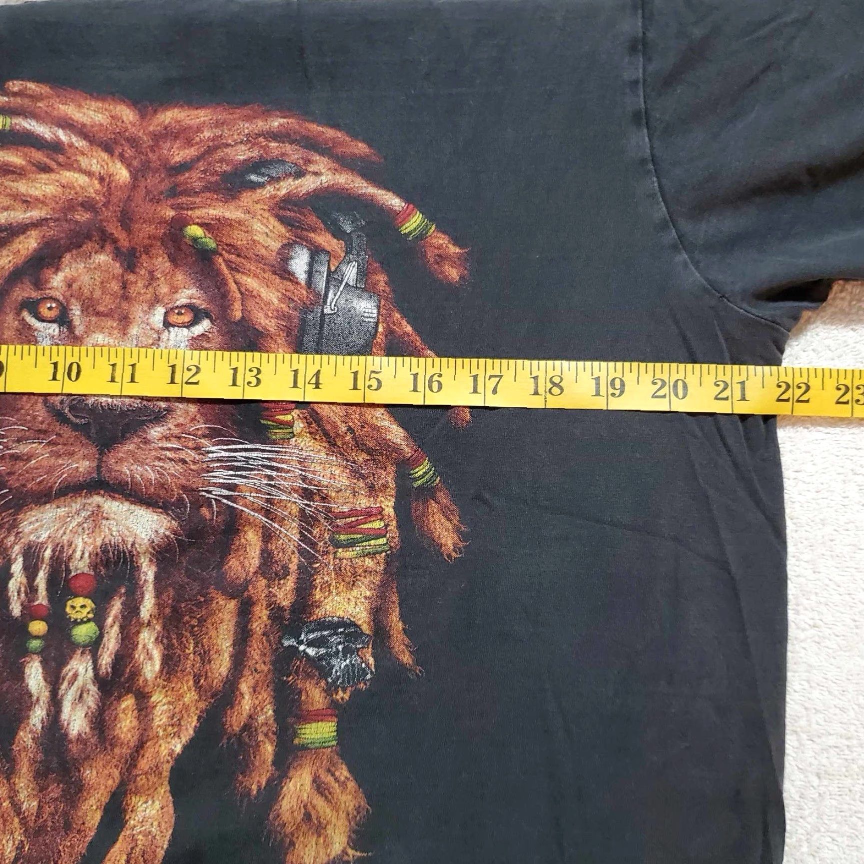 Vintage VINTAGE Hot Eagle T-Shirt Double-Sided Rasta Lion Black Large L 90s Y2K Men Shirt Size US L / EU 52-54 / 3 - 6 Thumbnail