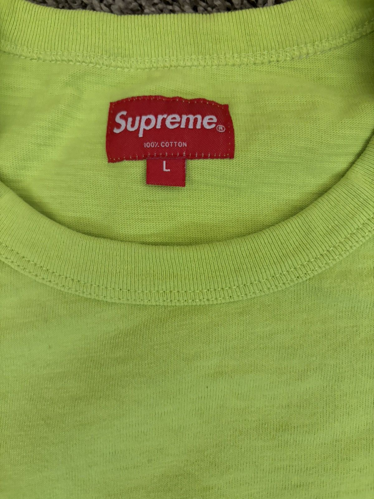 Supreme GREEN SUPREME FLAME LOGO TEE Size US L / EU 52-54 / 3 - 3 Thumbnail