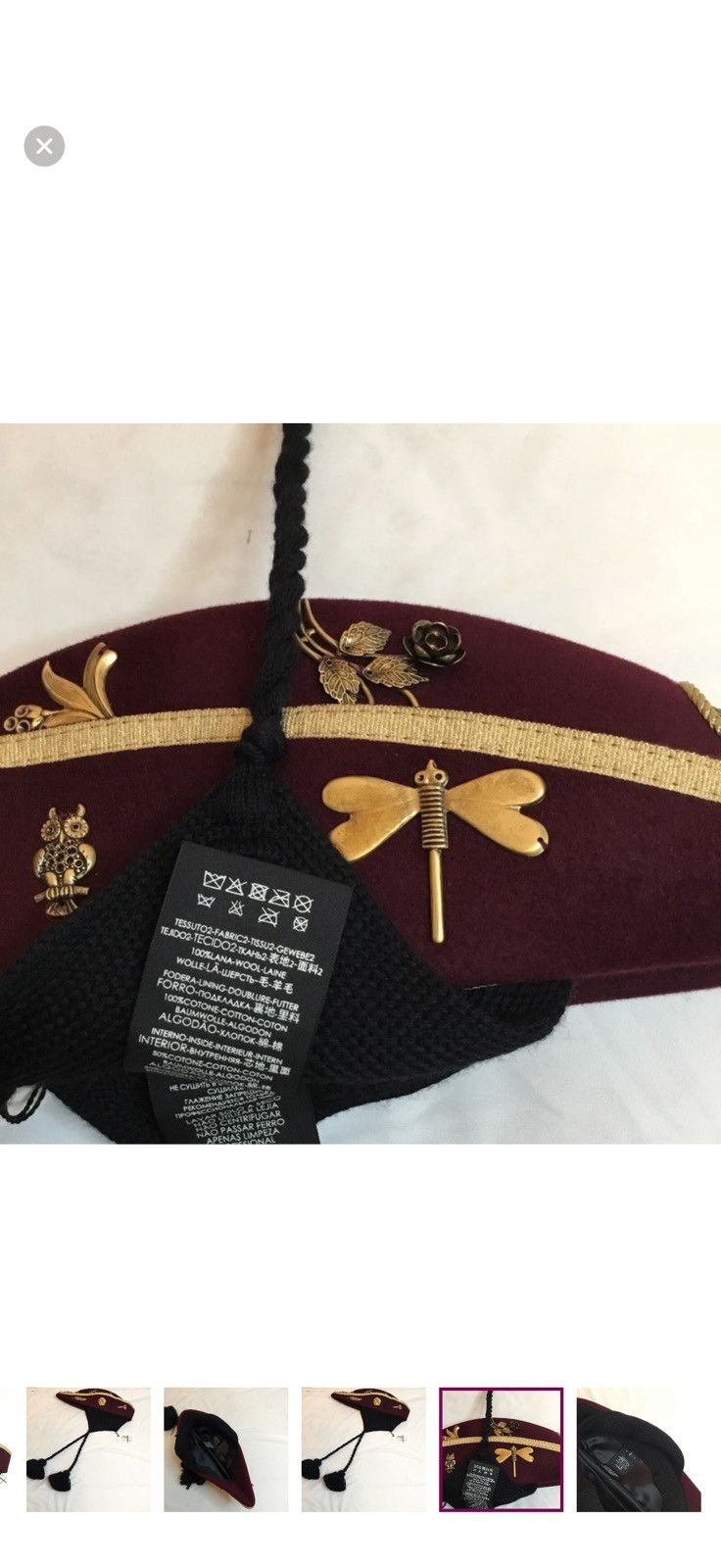 Gucci Gucci wool Embellished felt hat with wool Size ONE SIZE - 8 Thumbnail