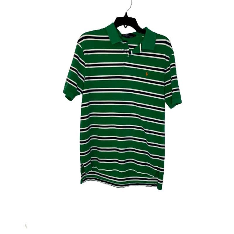 Polo Ralph Lauren Polo by Ralph Lauren Green Striped Classic Polo Golf Shirt L Size US L / EU 52-54 / 3 - 1 Thumbnail