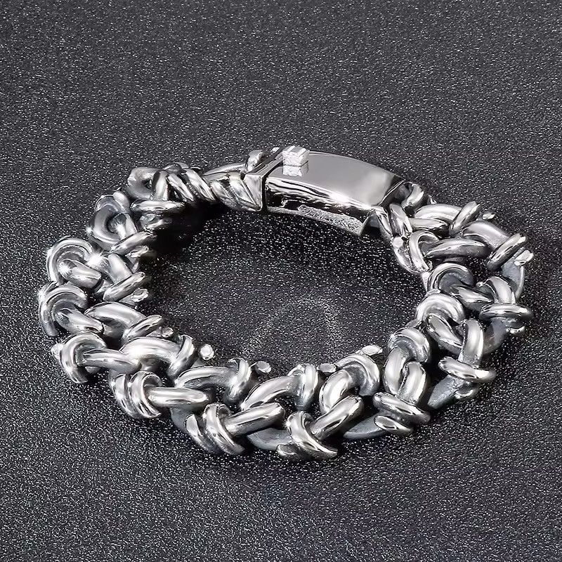 Vintage 20MM Wide Bracelet Twisted Chain Bracelets Size ONE SIZE - 1 Thumbnail