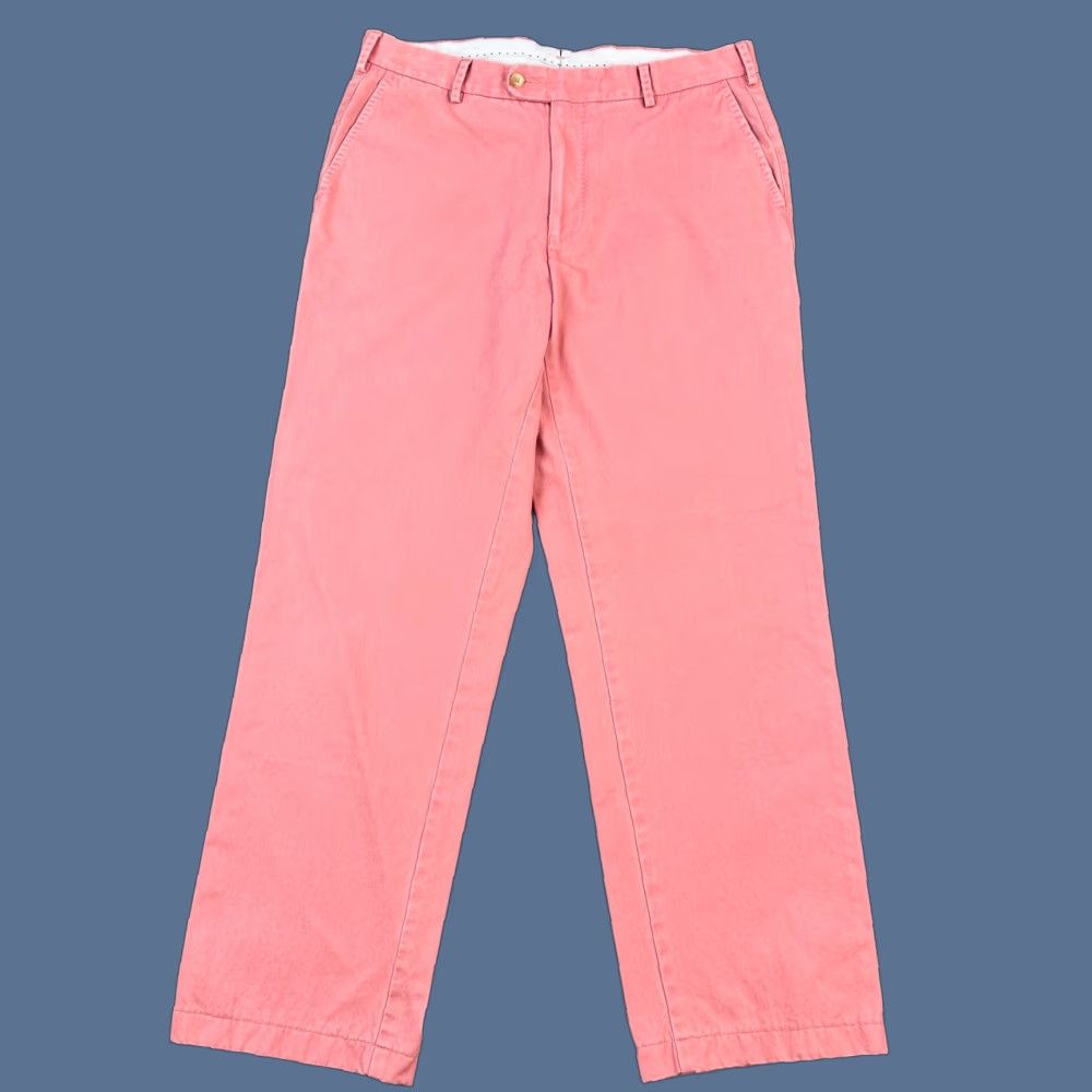 Peter Millar Peter Millar Pants Mens Pink 34x29 Pima Washed Twill Flat Front Chino Casual Size US 34 / EU 50 - 1 Thumbnail