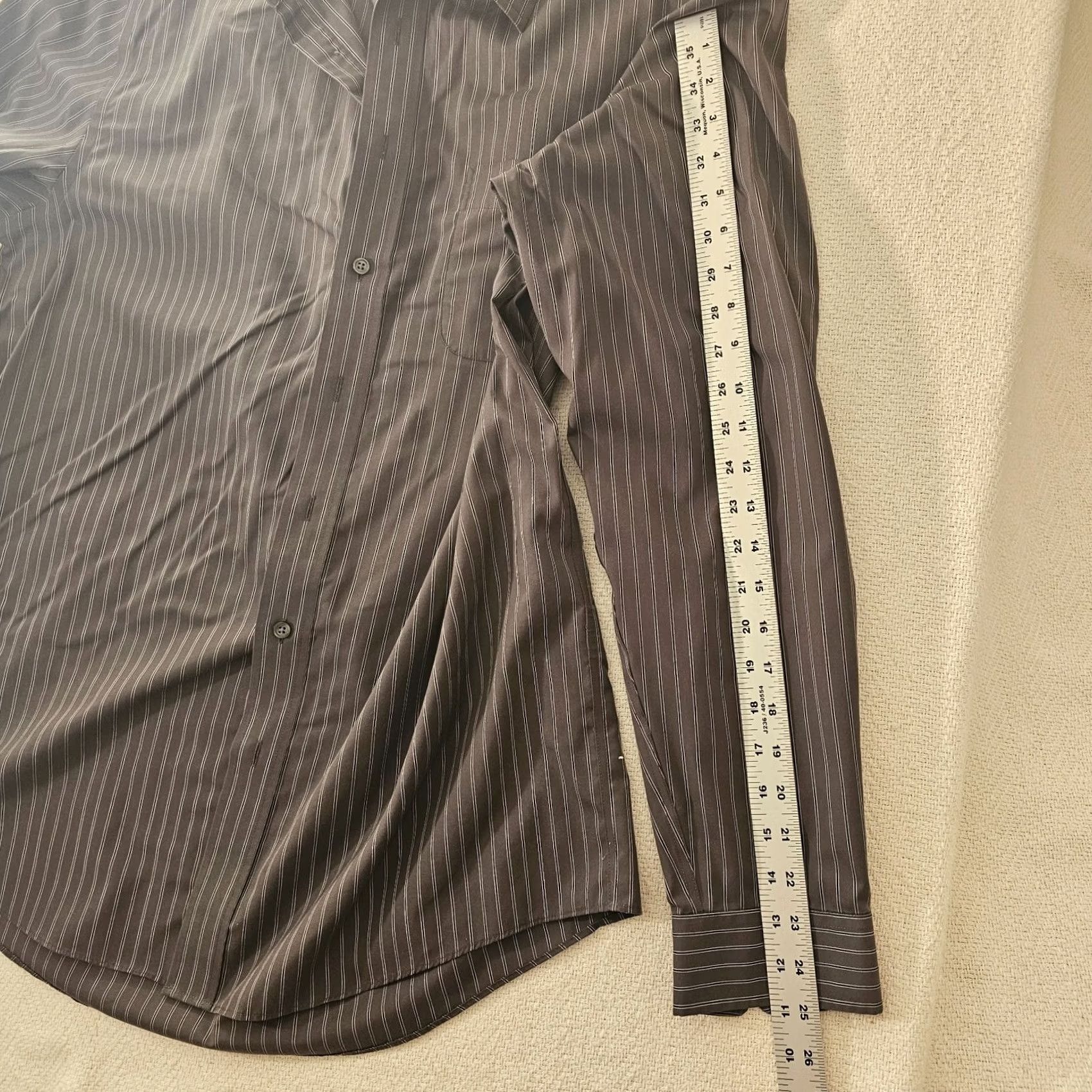 Eddie Bauer VINTAGE Eddie Bauer Shirt Mens L Tall Black Stripe Cotton Button-Down Long Sleeve Oxford Size US L / EU 52-54 / 3 - 6 Thumbnail