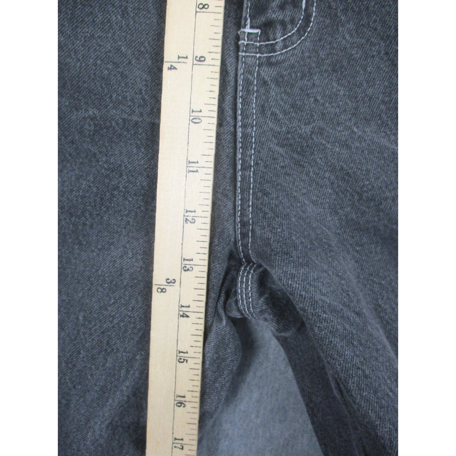 Denime Tuff Jeans Mens 34x34 Gray Carpenter Cargo Straight Leg 5 Pocket Denim Workwear Size US 34 / EU 50 - 4 Thumbnail