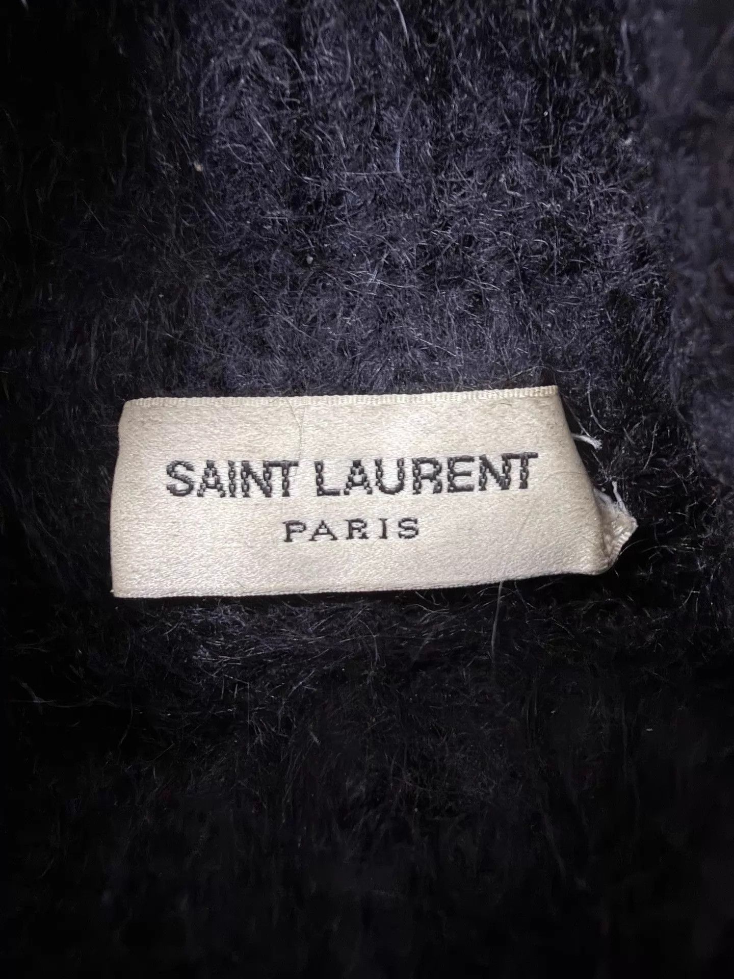 Saint Laurent Paris SLP17FW Saint Laurent Black Mohair High Turtleneck Cropped Size US XS / EU 42 / 0 - 4 Thumbnail