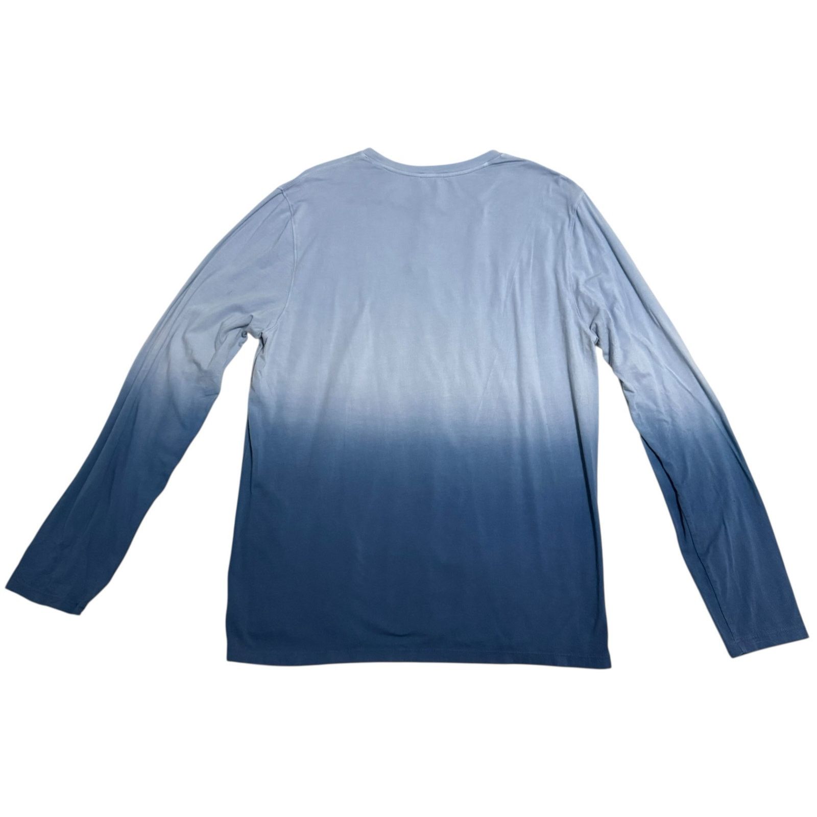 PATRICK ASSARAF Patrick Assaraf Stretch Pima Cotton Henley Ombre Blue Large Size US L / EU 52-54 / 3 - 8 Thumbnail