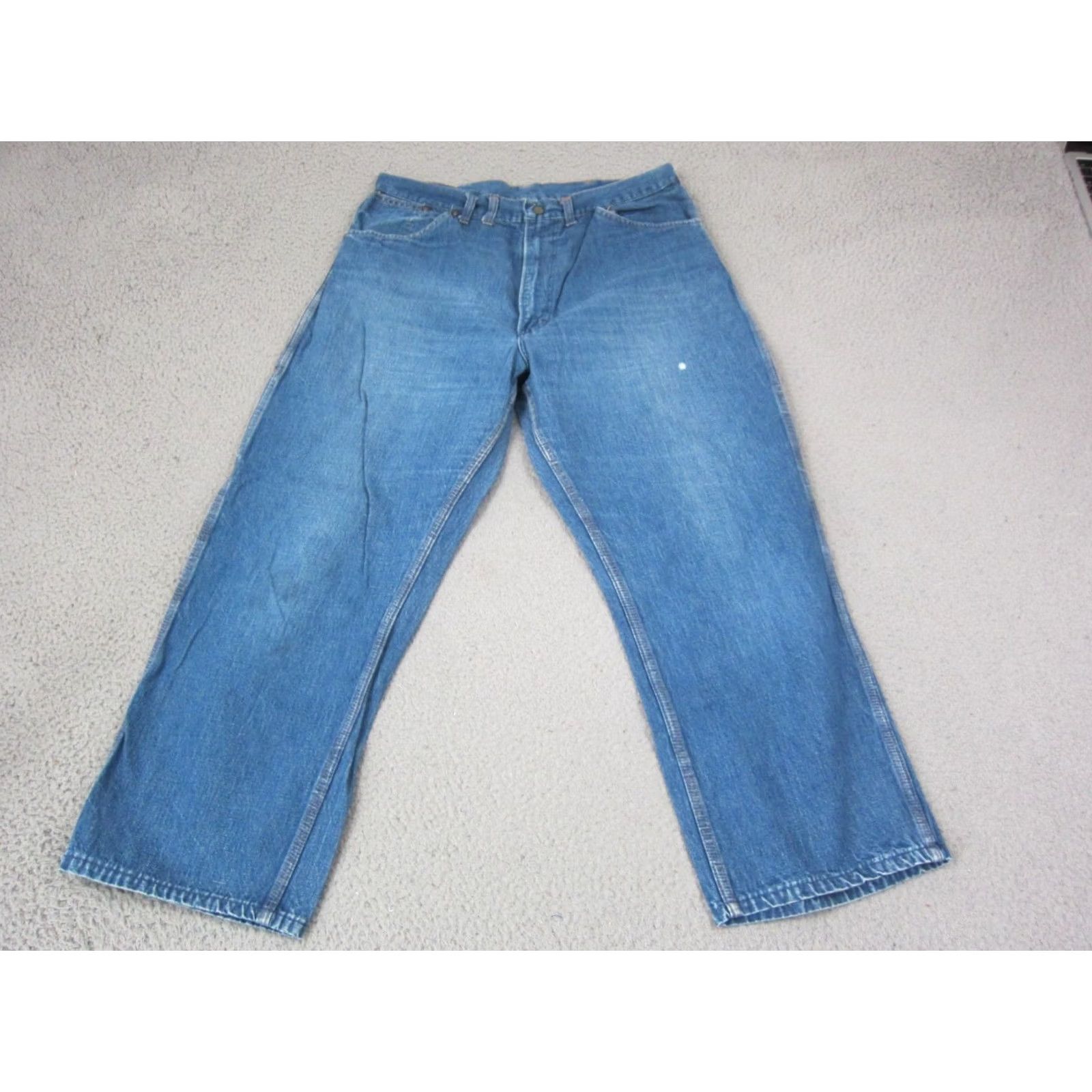 Vintage VINTAGE Oshkosh Jeans Mens 32x26 Blue Denim Baggy Carpenter Talon Zip 70s 90s USA Size US 32 / EU 48 - 3 Thumbnail