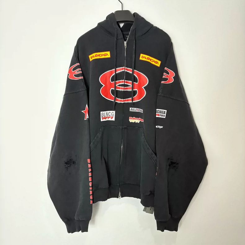 ジャケット・アウター BALENCIAGA DOUBLE RING RACER JACKET BALENCIAGA DOUBLE RING RACER JACKET
