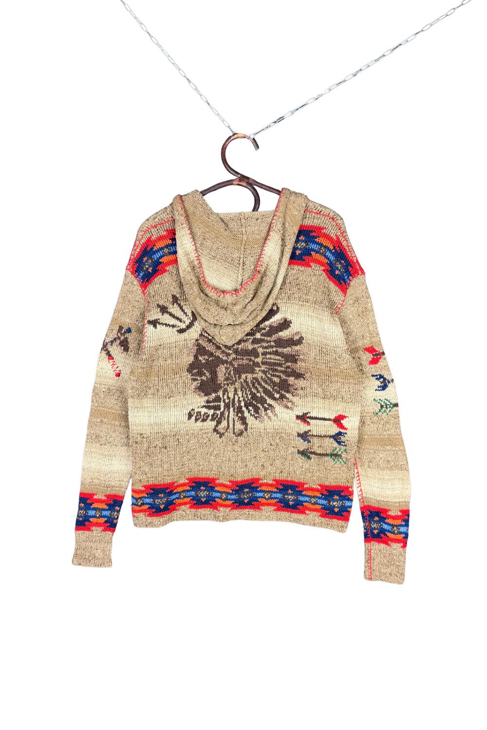 Polo Ralph Lauren Polo Ralph Lauren FW03 Southwestern Hand Knit Chief Hoodie Size US M / EU 48-50 / 2 - 2 Thumbnail