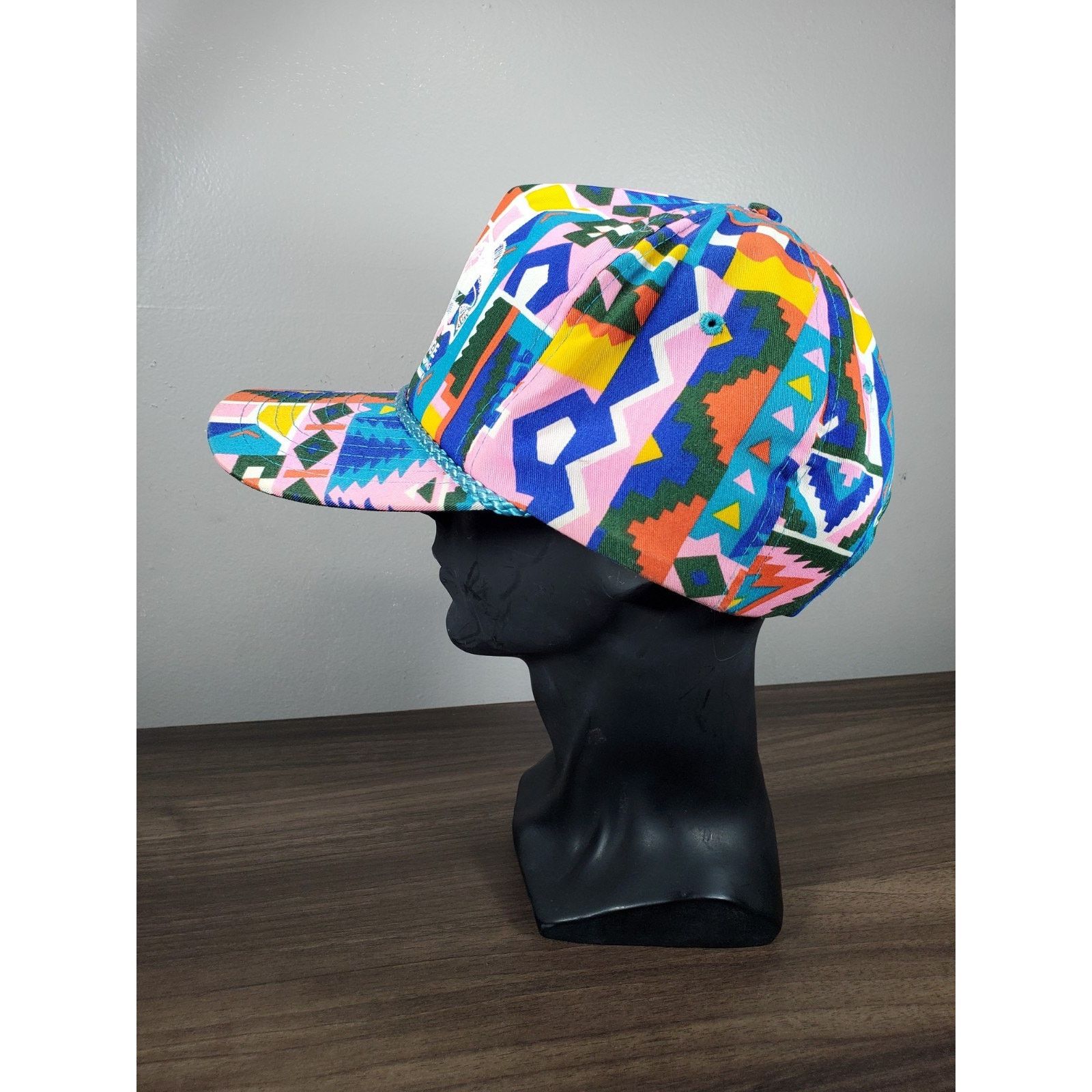 Nissan × Vintage Sunset Lodge Hat Snapback Cap Abstract 90s Art Lake Oahe SD Size ONE SIZE - 5 Thumbnail