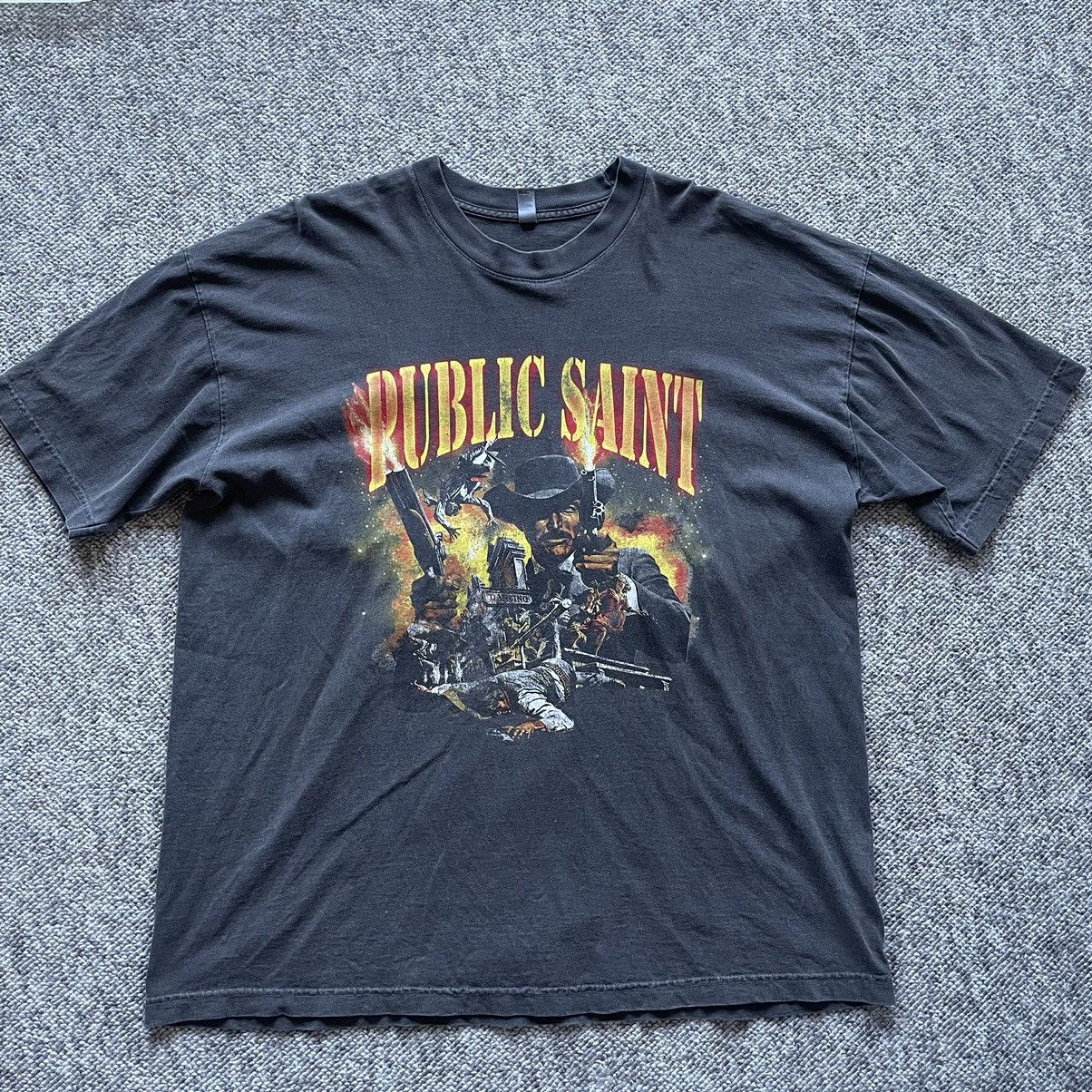 Vintage Public Saint Gunman Tee Size US XL / EU 56 / 4 - 1 Thumbnail