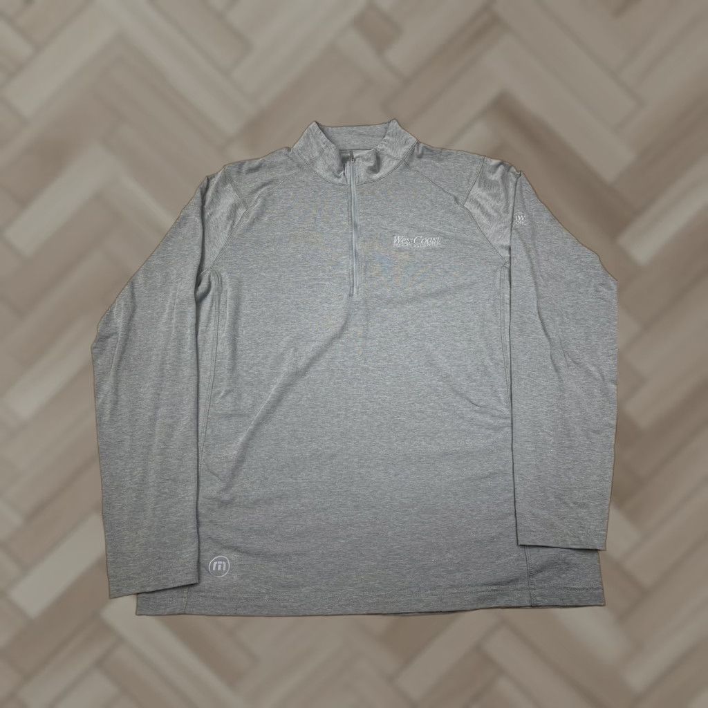 TravisMathew Travis Mathew 1/4 Zip Pullover Sweater L Gray Golf Lightweight Stretch #5895 Size US L / EU 52-54 / 3 - 1 Thumbnail