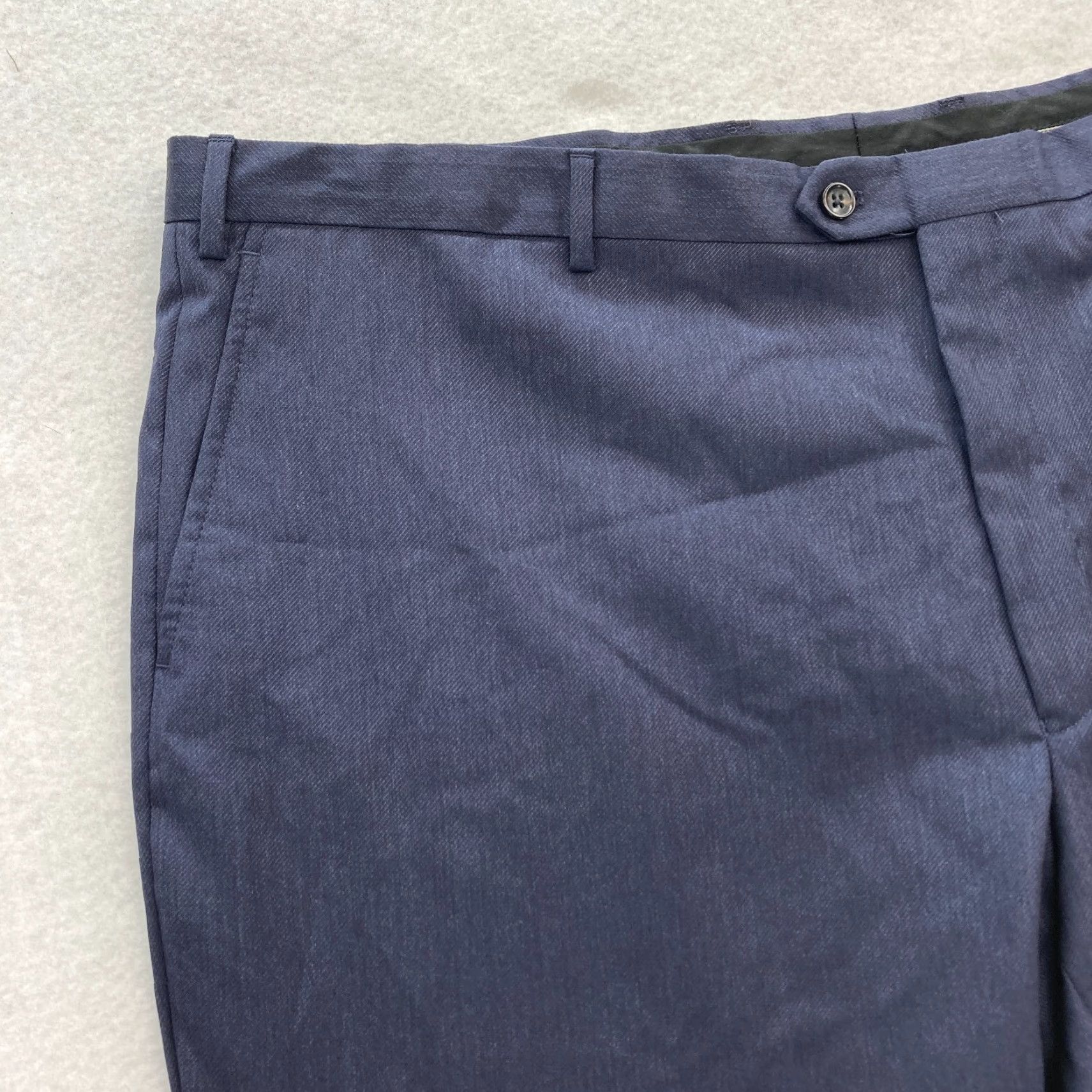 Jos. A. Bank Jos. A. Bank Reserve Dress Pants Mens 46R Navy Blue Wool Size US 30 / EU 46 - 3 Thumbnail