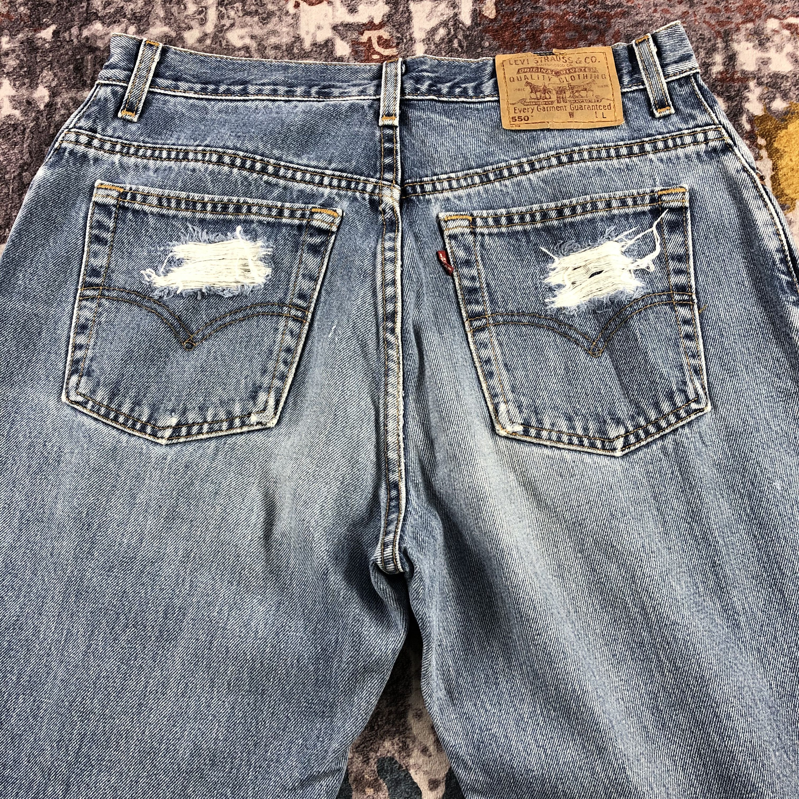 Levi's × Vintage 90s Vintage Blue Wash Levis 550 Jeans-JM2741 Size US 32 / EU 48 - 5 Thumbnail