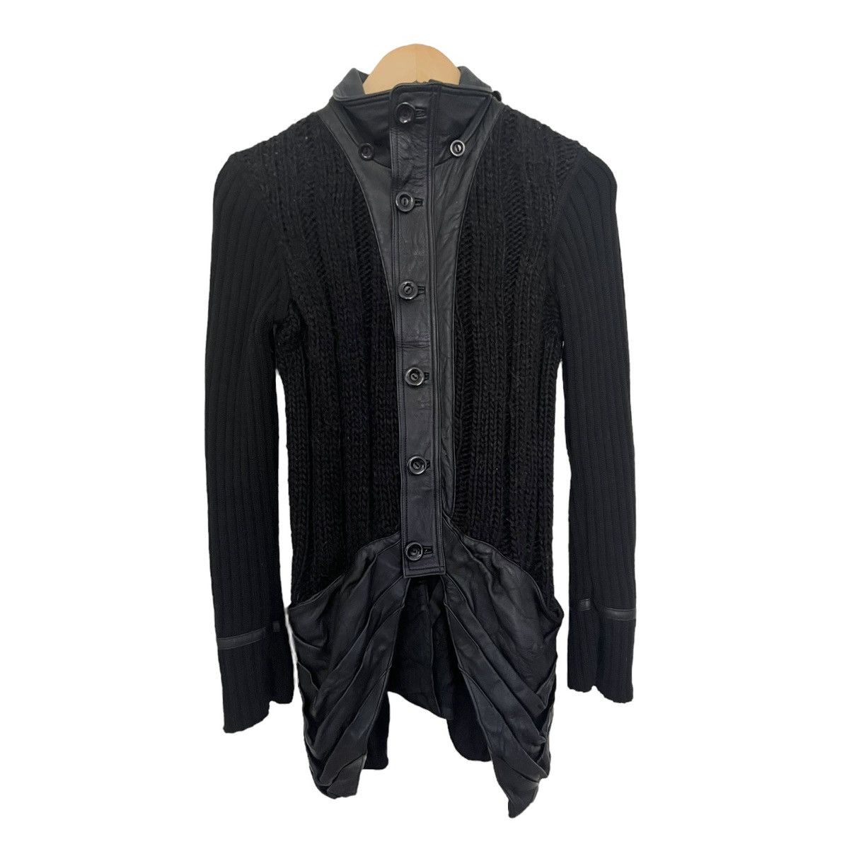 Japanese Brand × Vintage Henry duarte hybrid knit leather jacket Size S / US 4 / IT 40 - 1 Thumbnail
