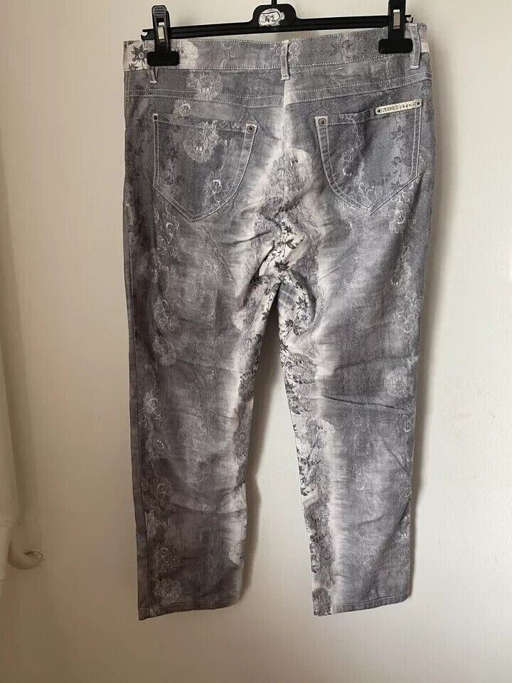 Other Zerres Jeans Gray floral Print Size L Sk69 Size 34" / US 12 / IT 48 - 6 Thumbnail