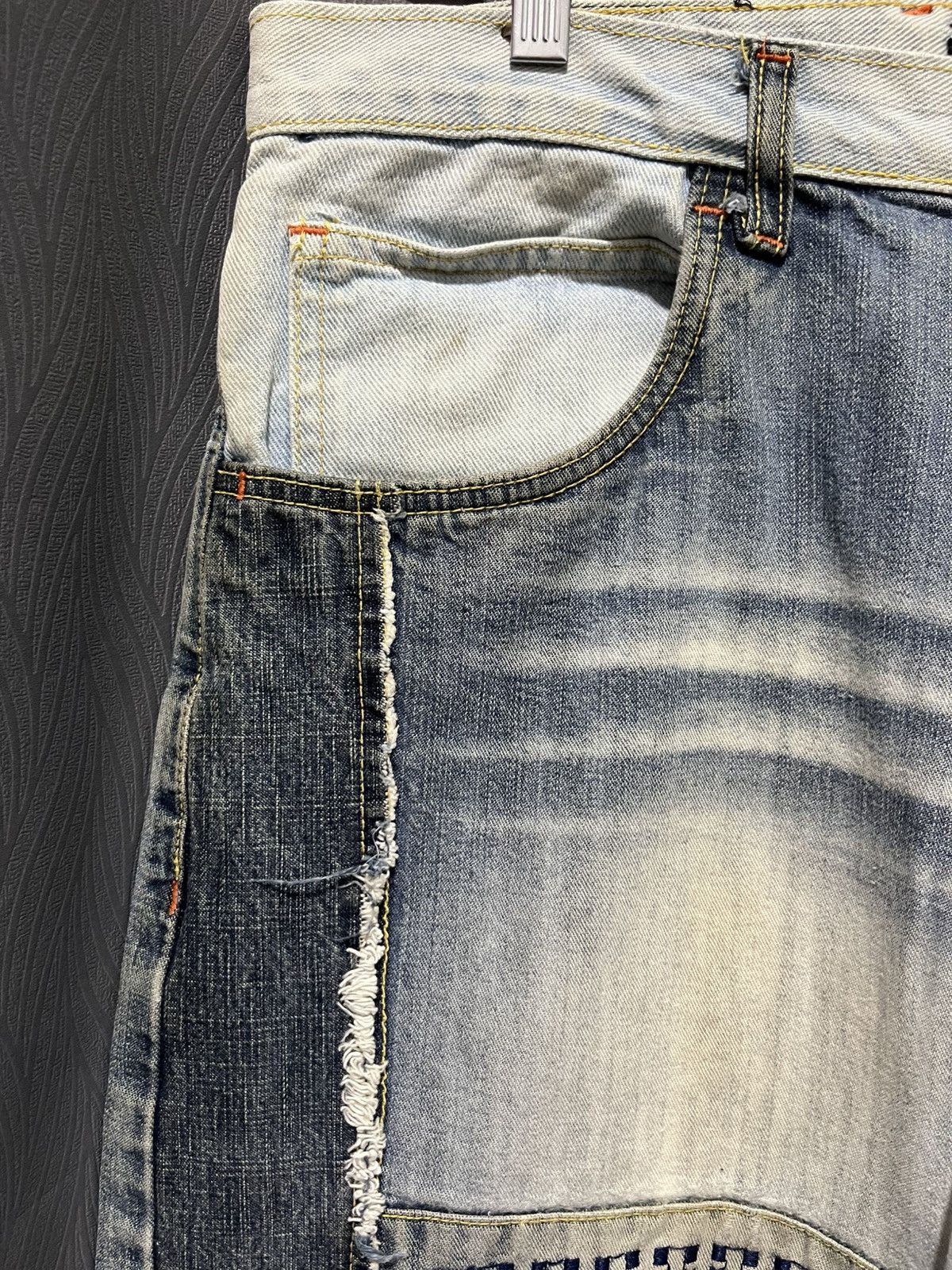 Vintage × Von Dutch Von Dutch Jeans Patchwork Bootleg 90s Baggy Size US 36 / EU 52 - 3 Thumbnail