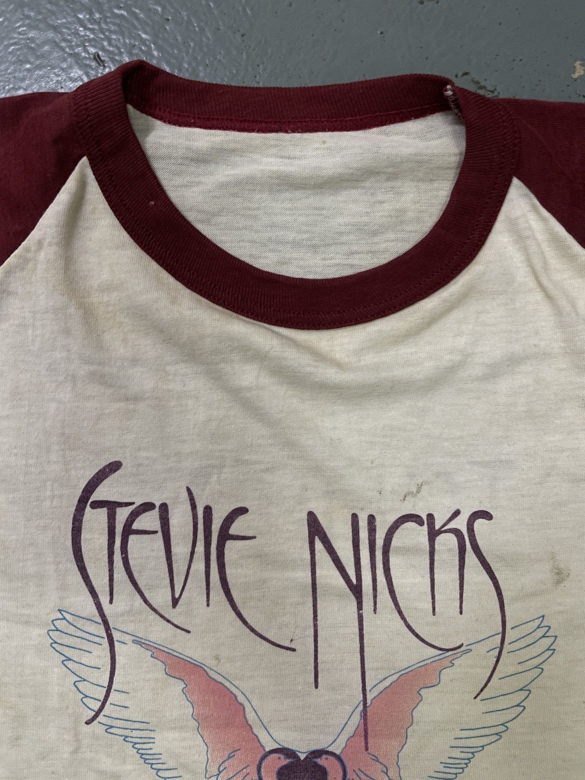 Band Tees × Vintage Vintage 80s Stevie Nicks “DONT BLAME IT ON ME” Raglan Tees Size US M / EU 48-50 / 2 - 3 Thumbnail