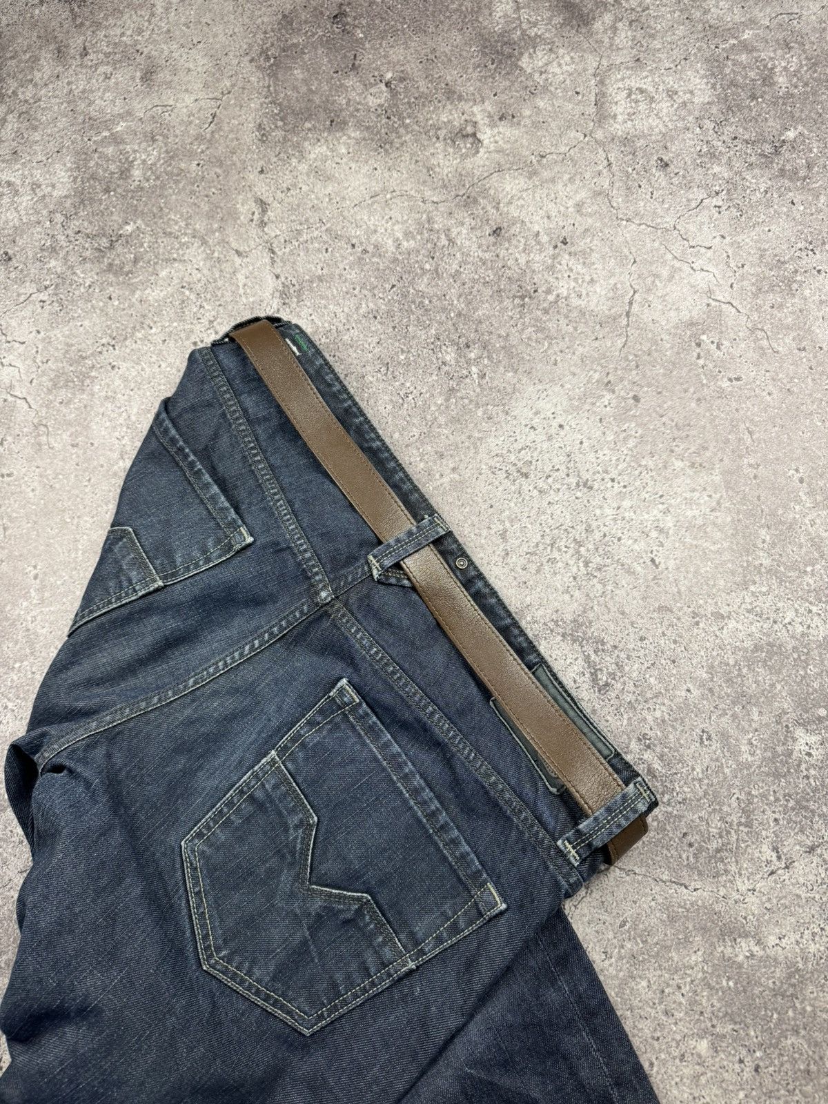 Japanese Brand 00’s NUMBER NINE STYLE WESTERN LEATHER RARE Y2K BELT VINTAGE Size ONE SIZE - 4 Thumbnail
