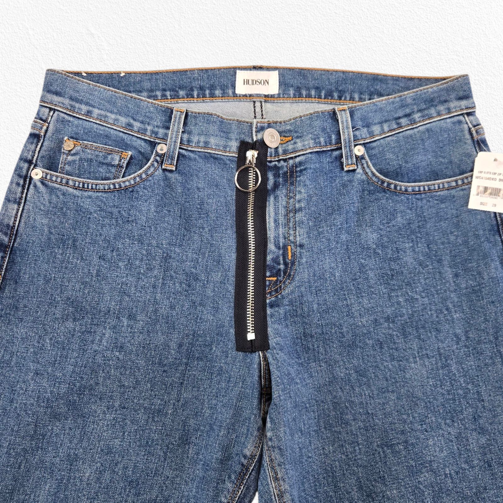 Hudson Hudson Crop Riley Relaxed Straight Jeans Size 29 Size 29" - 4 Thumbnail