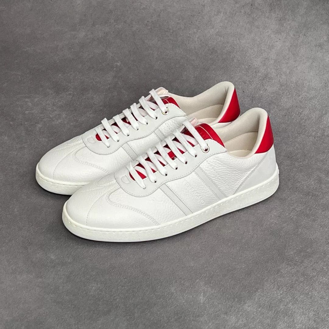 Salvatore Ferragamo Salvatore Ferragamo Leather White Lowtop Sneakers 7 Men Size US 7 / EU 40 - 1 Thumbnail